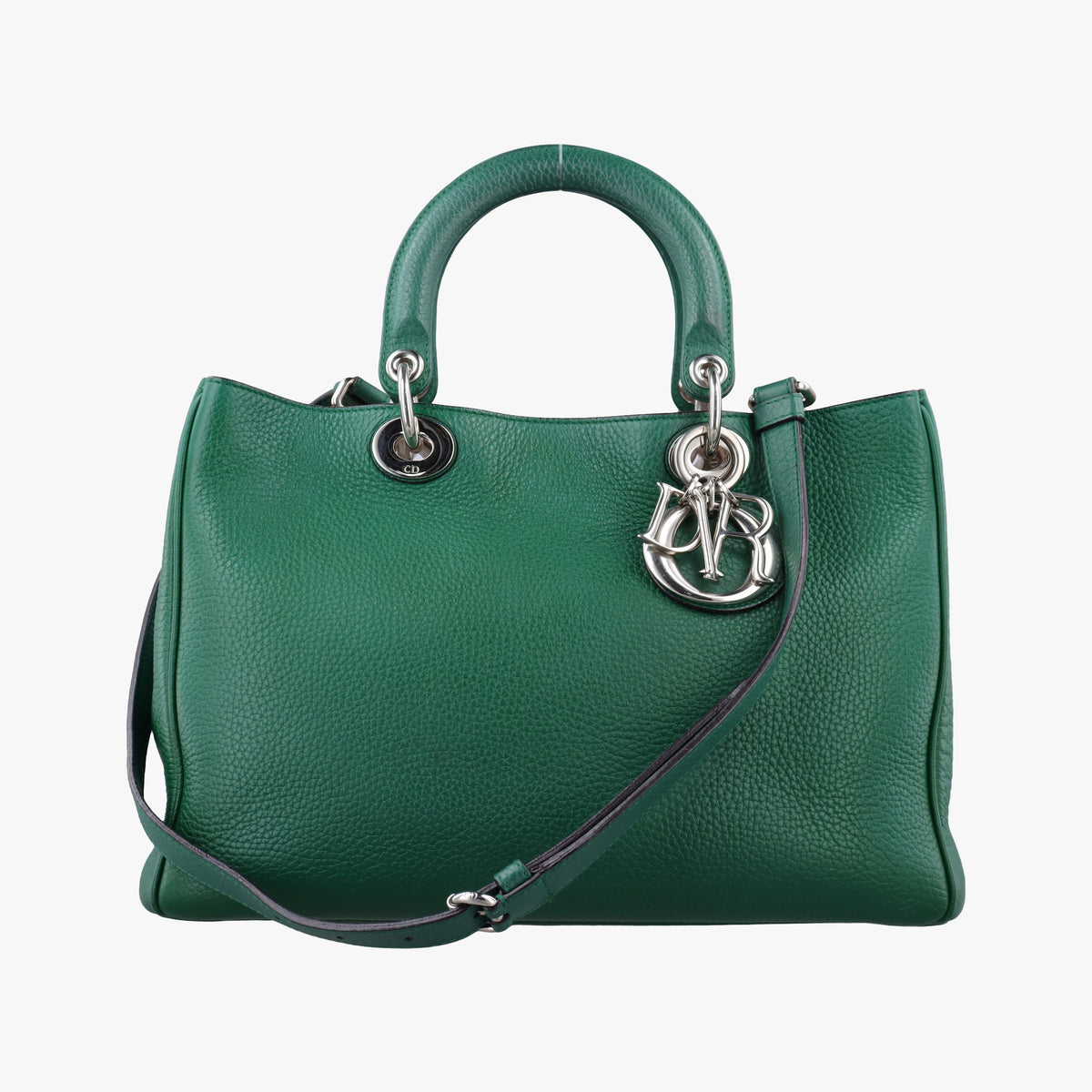 Secondhand Christian Dior Diorissimo Green Leather  shoulderbag | stylenewstar
