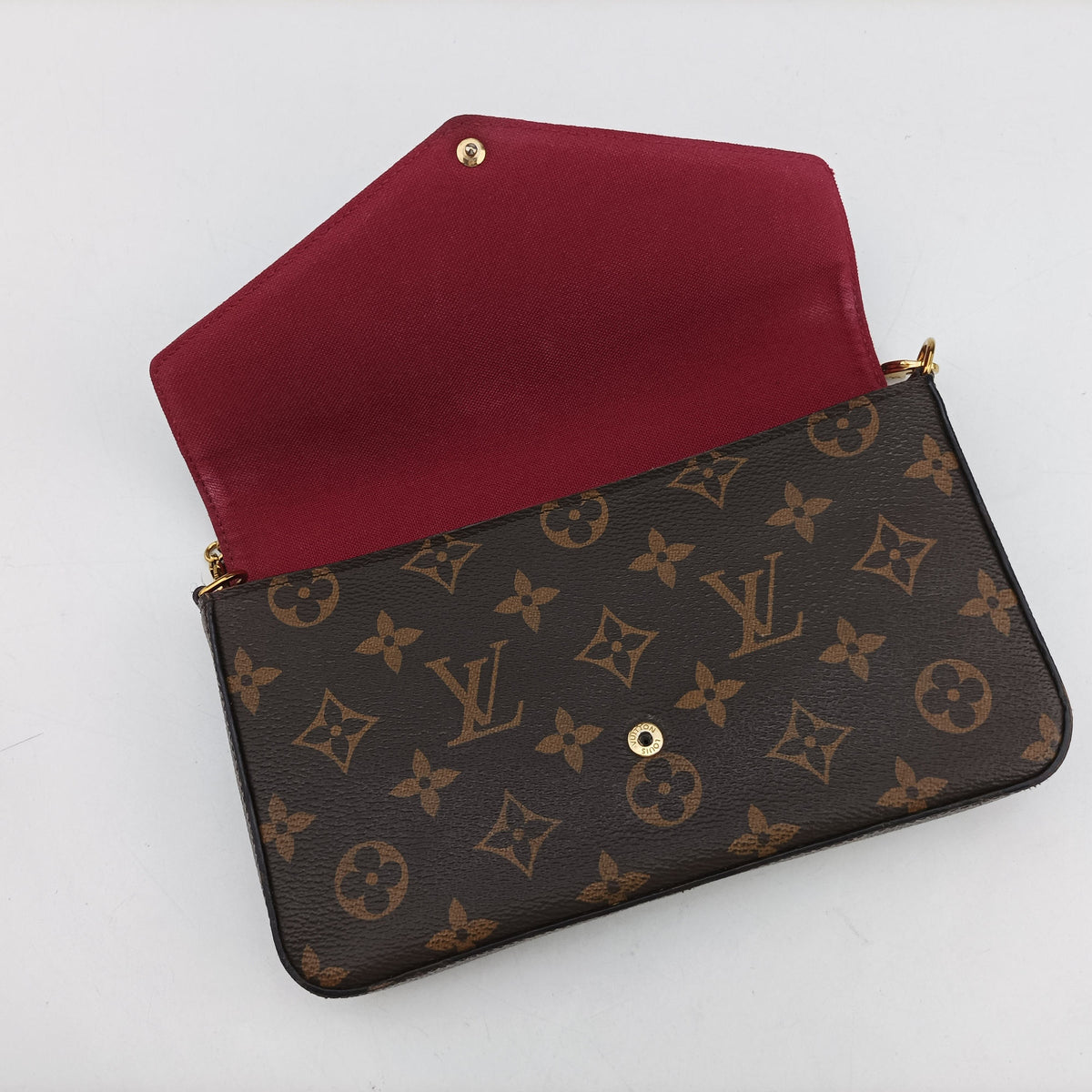 Pre-owned Louis Vuitton Pochette Felicie Brown Monogram Canvas M61276 shoulderbag | stylenewstar