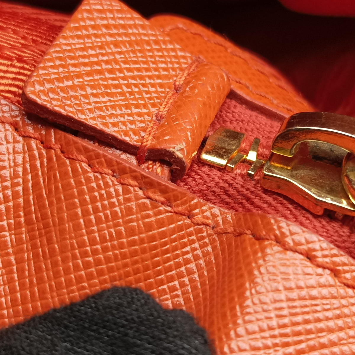 Secondhand Prada Galleria Orange SAFFIANO Leather BN1844 handbag | stylenewstar