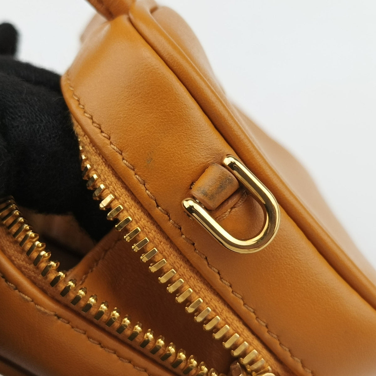 Pre-owned Miu Miu Beau Micro Yellow Leather  shoulderbag | stylenewstar