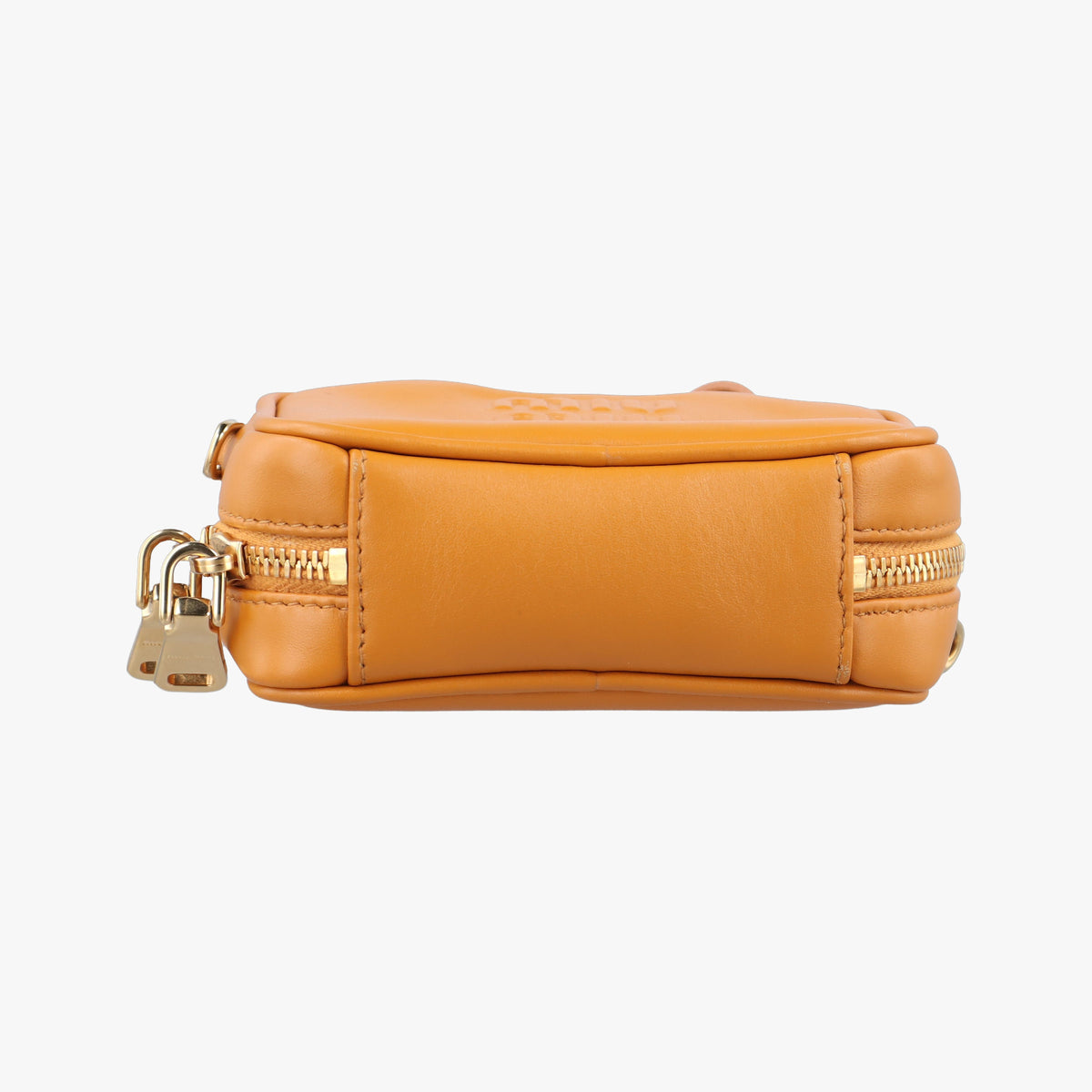 Pre-owned Miu Miu Beau Micro Yellow Leather  shoulderbag | stylenewstar