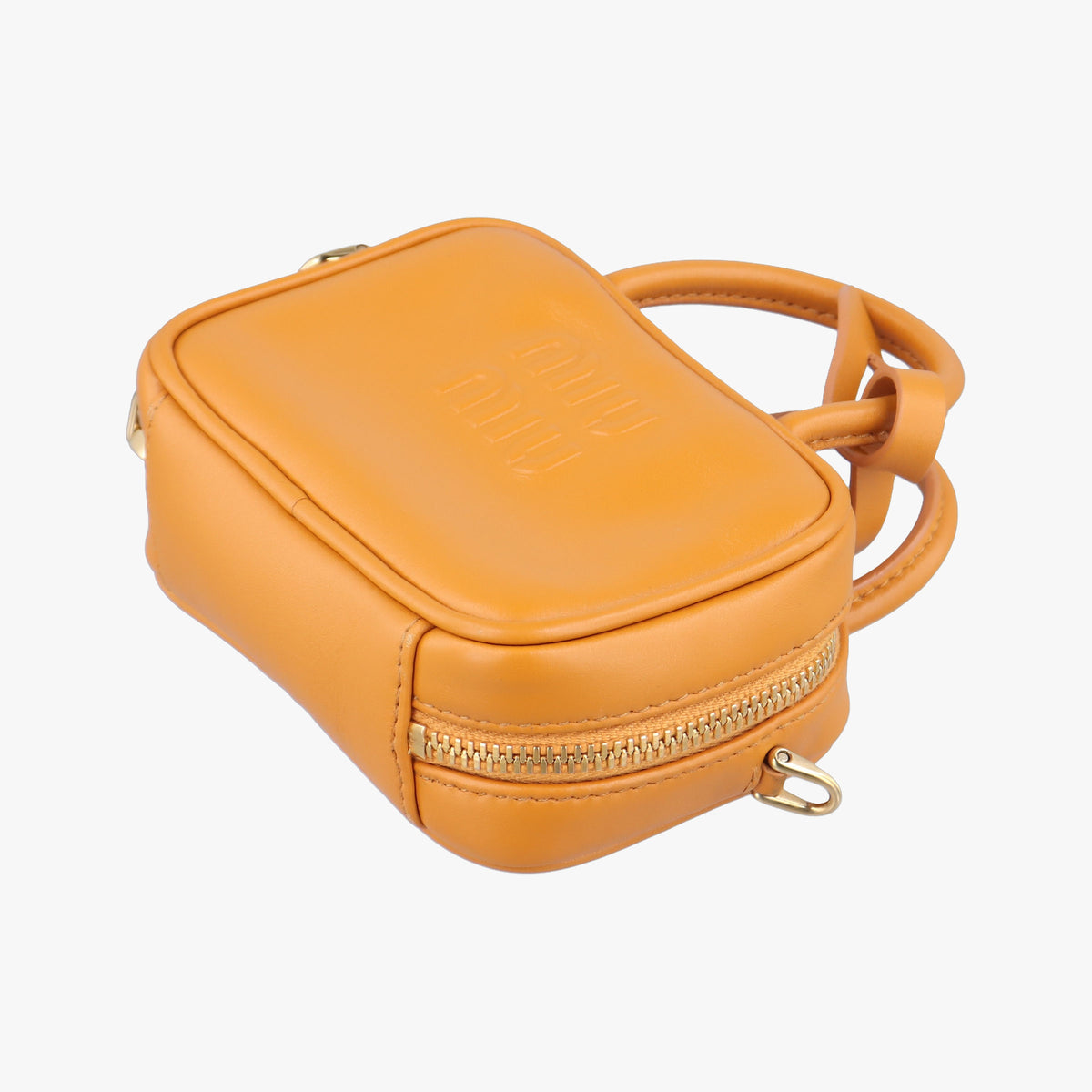 Pre-owned Miu Miu Beau Micro Yellow Leather  shoulderbag | stylenewstar