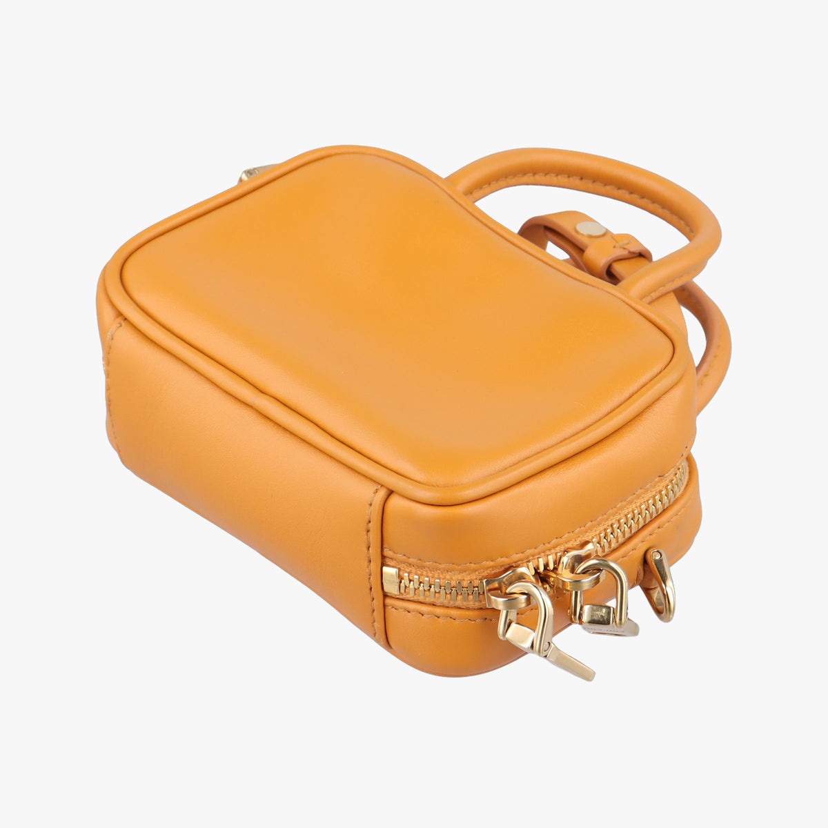 Pre-owned Miu Miu Beau Micro Yellow Leather  shoulderbag | stylenewstar