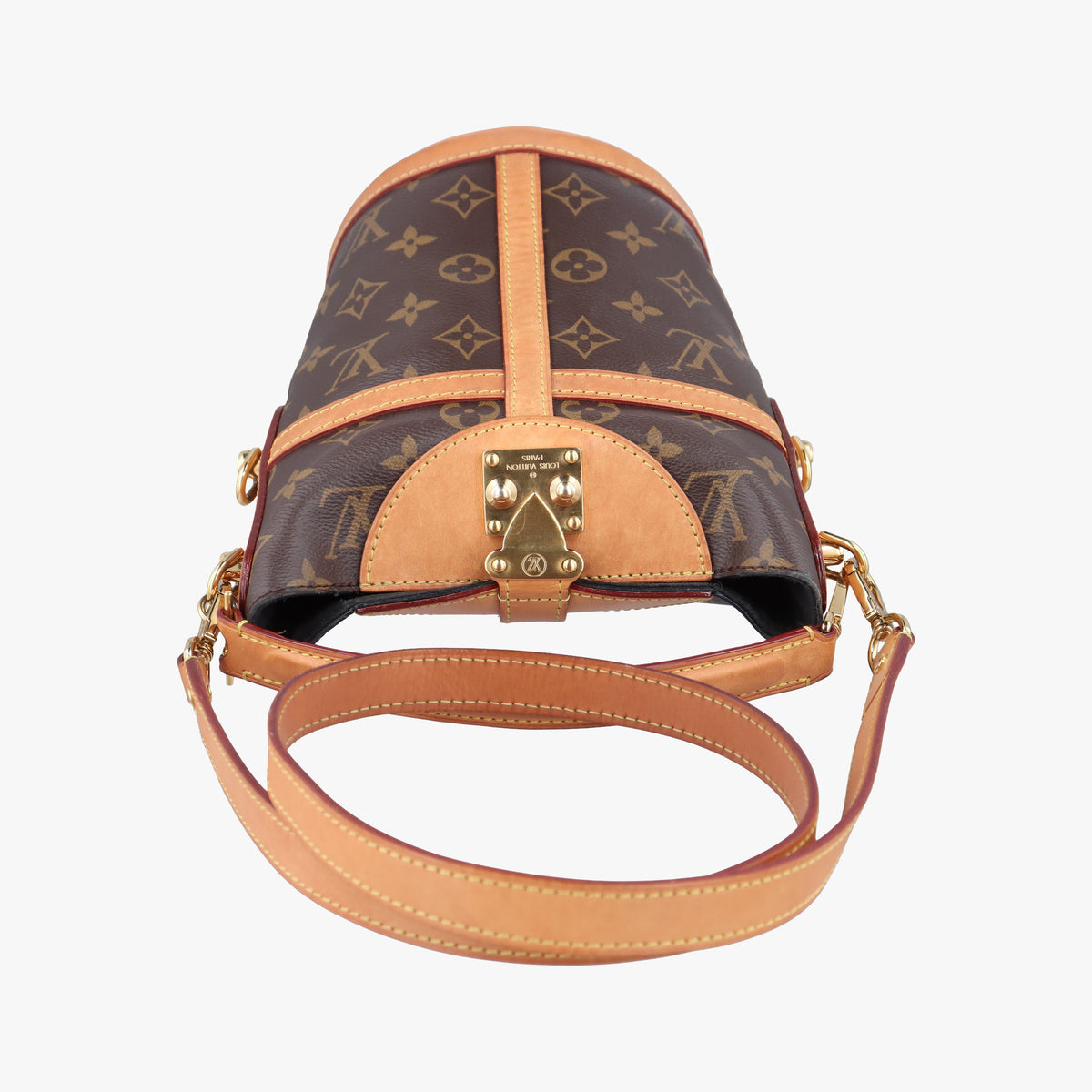 Pre-owned Louis Vuitton DUFFLE brown Monogram Canvas M43587 shoulderbag | stylenewstar