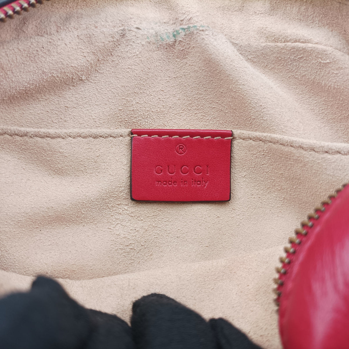 Pre-owned Gucci GG Marmont Red Leather 448065 shoulderbag | stylenewstar