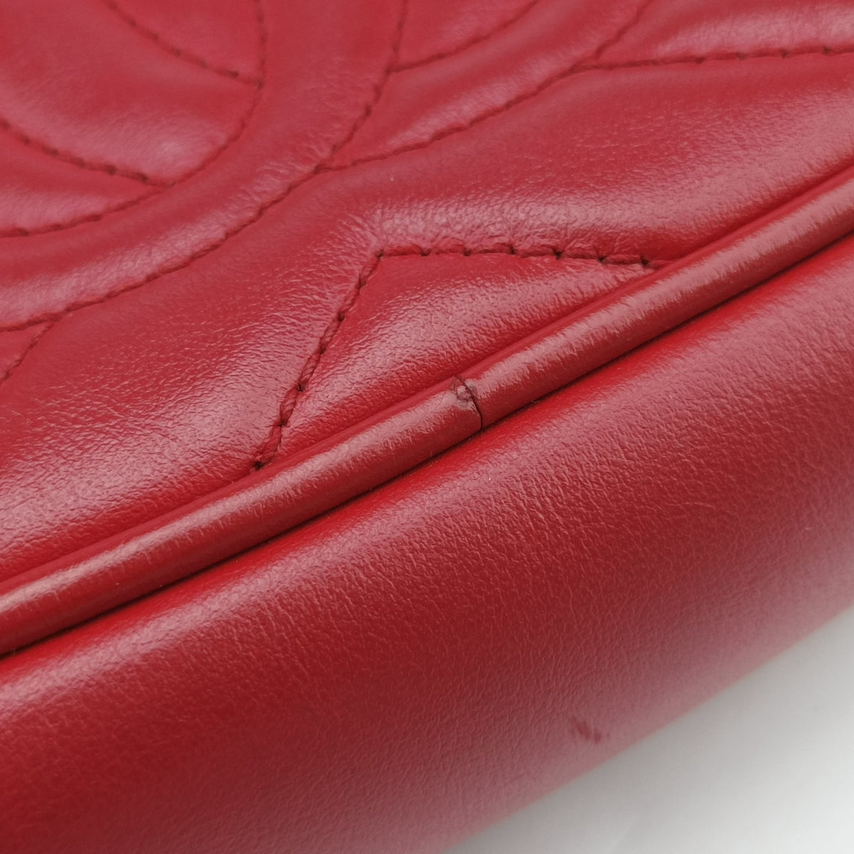 Pre-owned Gucci GG Marmont Red Leather 448065 shoulderbag | stylenewstar