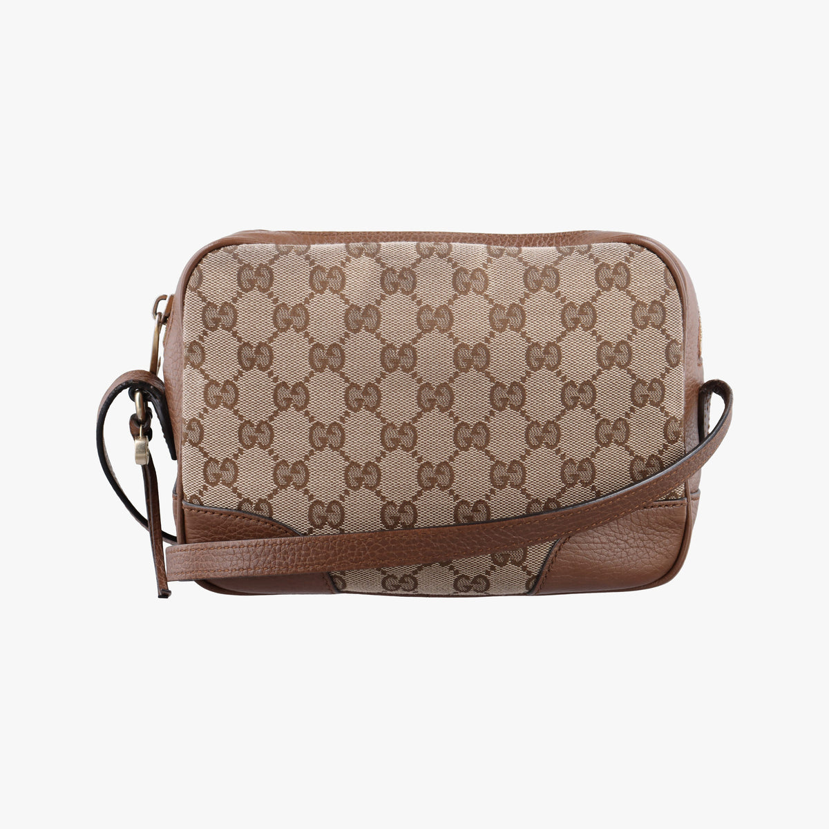 Pre-owned Gucci Bree Microguccissima Beige x Brown canvas×leather 449413 shoulderbag | stylenewstar