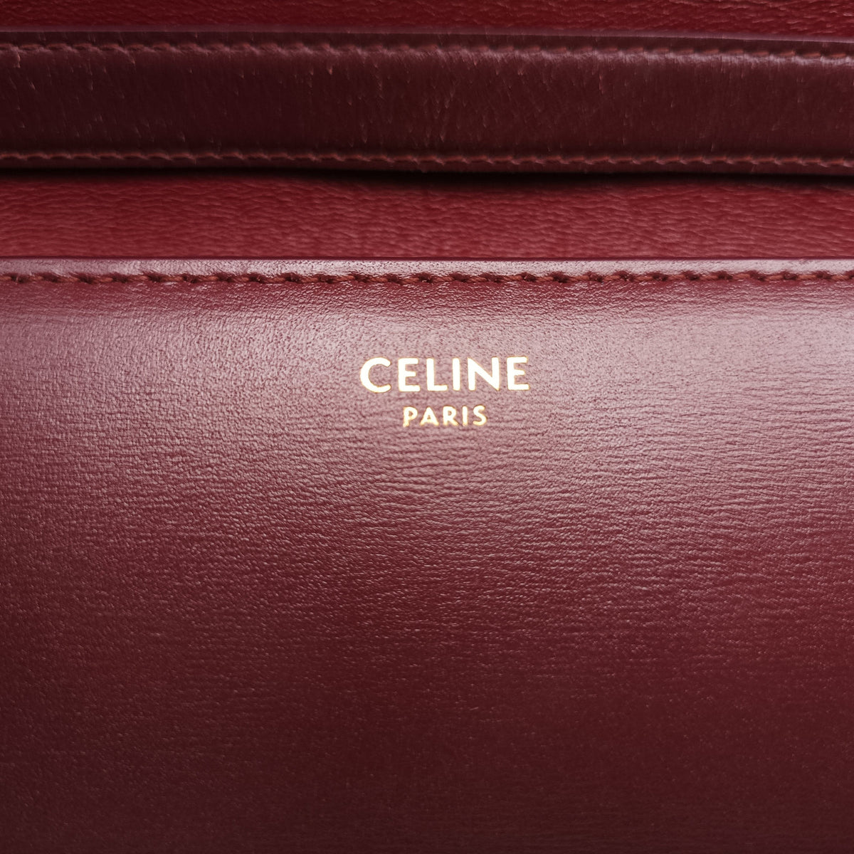 Pre-owned Celine Classic Box Burgundy Leather  shoulderbag | stylenewstar