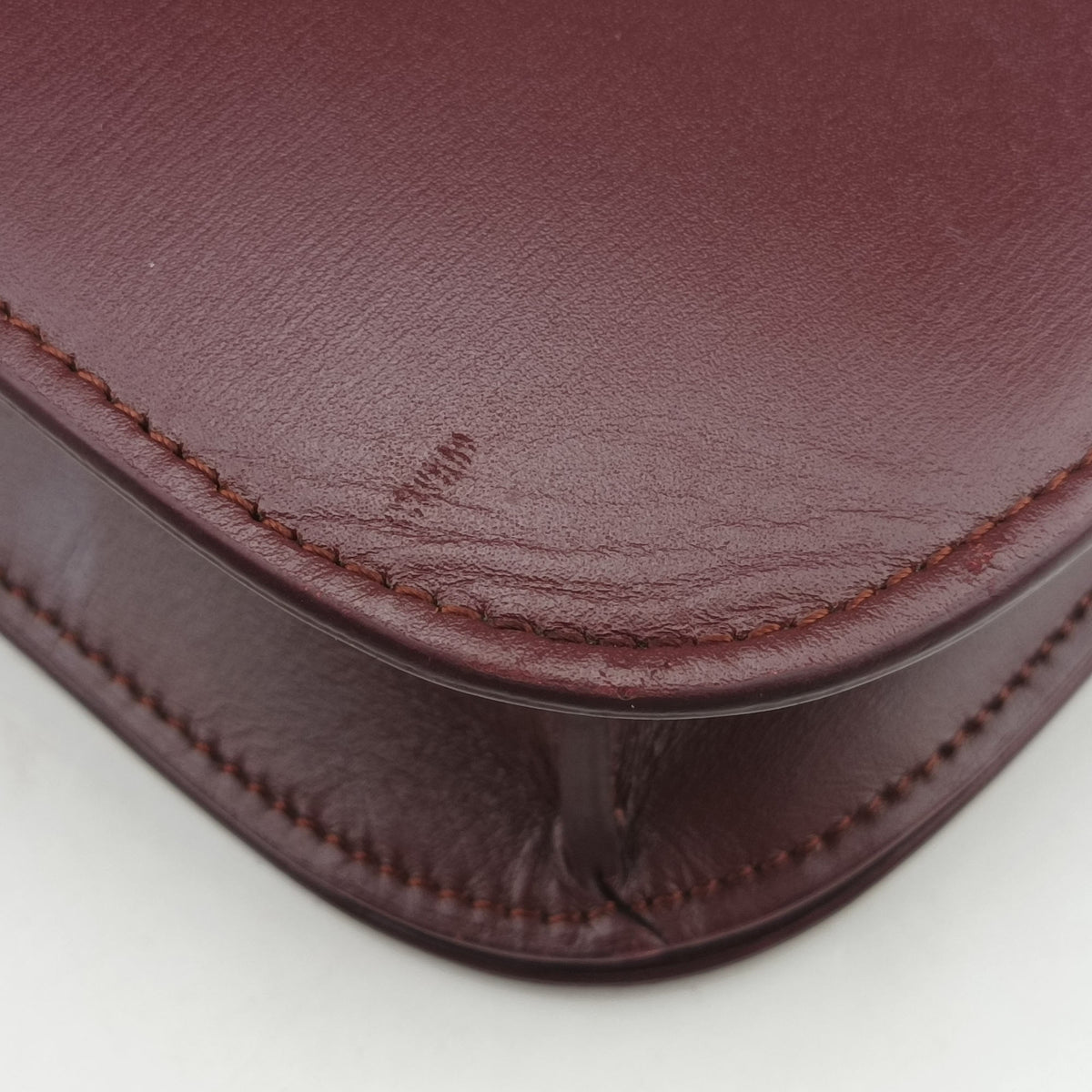Pre-owned Celine Classic Box Burgundy Leather  shoulderbag | stylenewstar