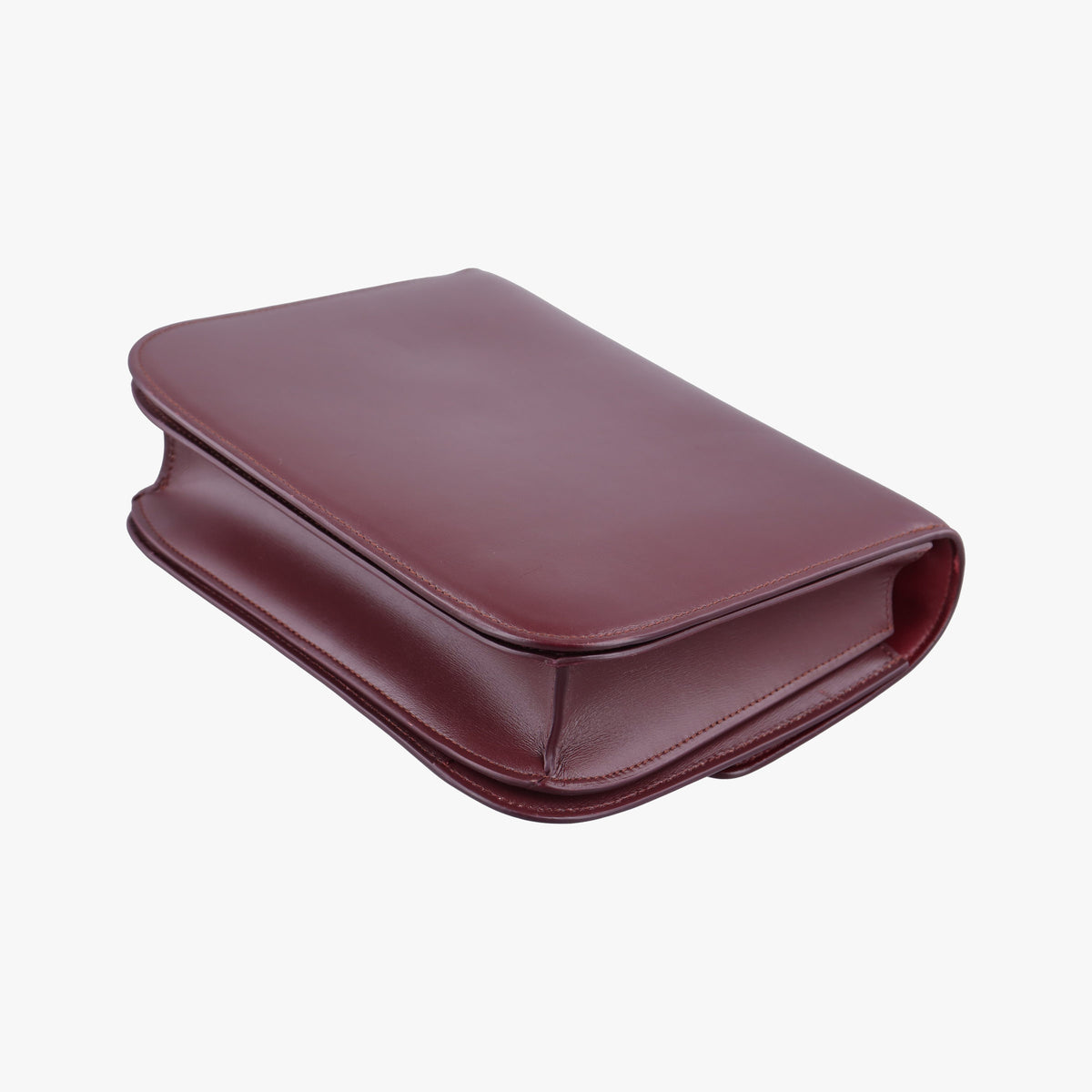 Pre-owned Celine Classic Box Burgundy Leather  shoulderbag | stylenewstar