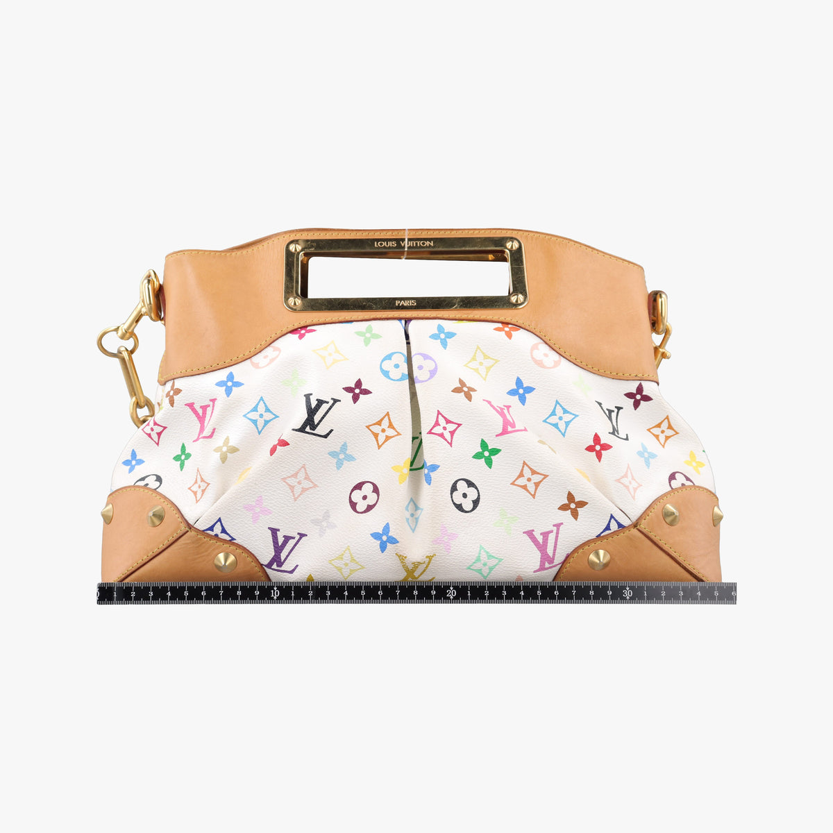 Secondhand Louis Vuitton JUDY MM white Monogram Multicolor M40255 shoulderbag | stylenewstar