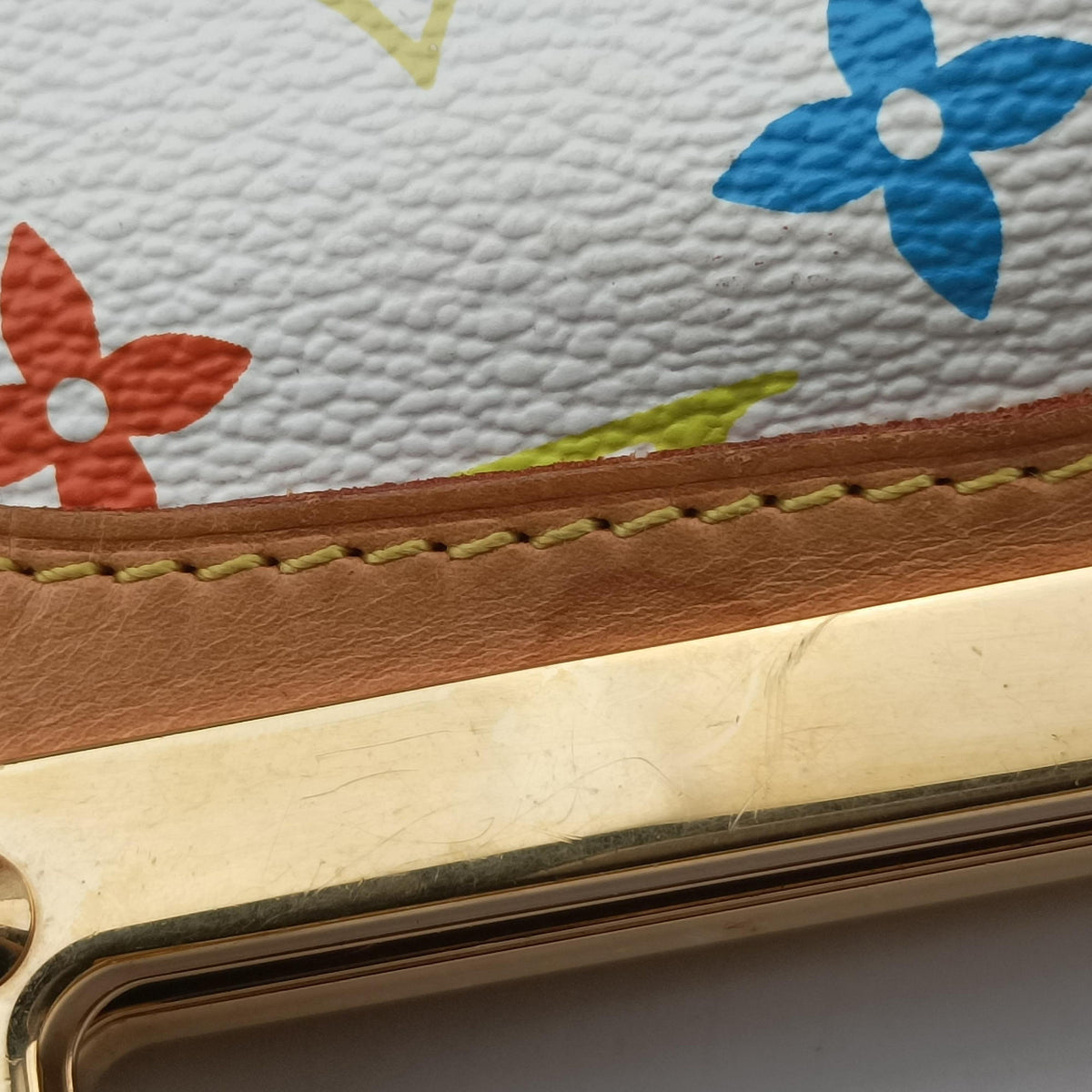 Secondhand Louis Vuitton JUDY MM white Monogram Multicolor M40255 shoulderbag | stylenewstar