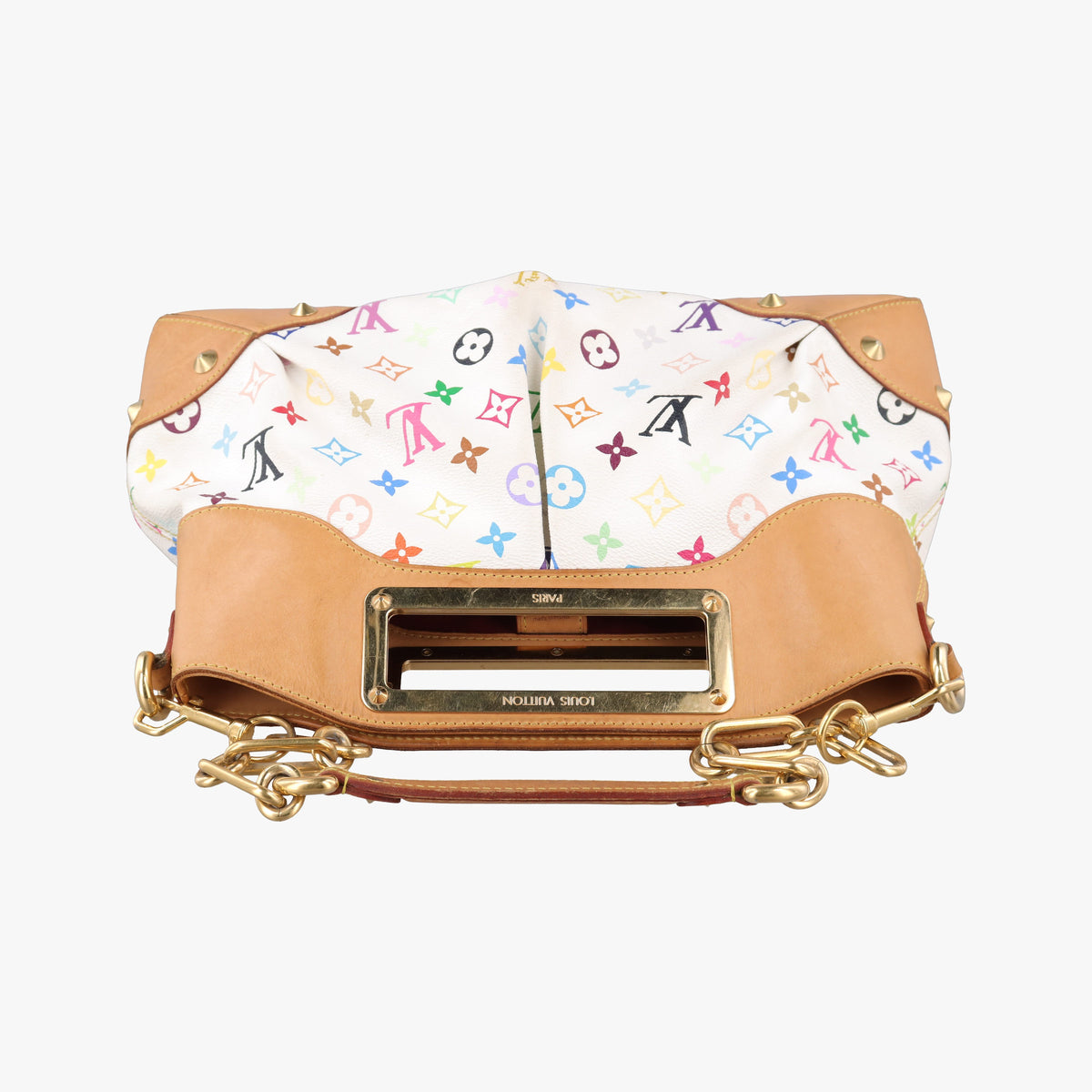 Secondhand Louis Vuitton JUDY MM white Monogram Multicolor M40255 shoulderbag | stylenewstar