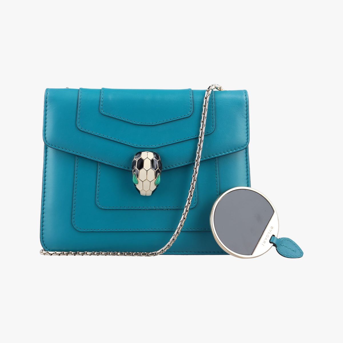 Vintage Bvlgari Serpenti Forever Blue leather  shoulderbag | stylenewstar