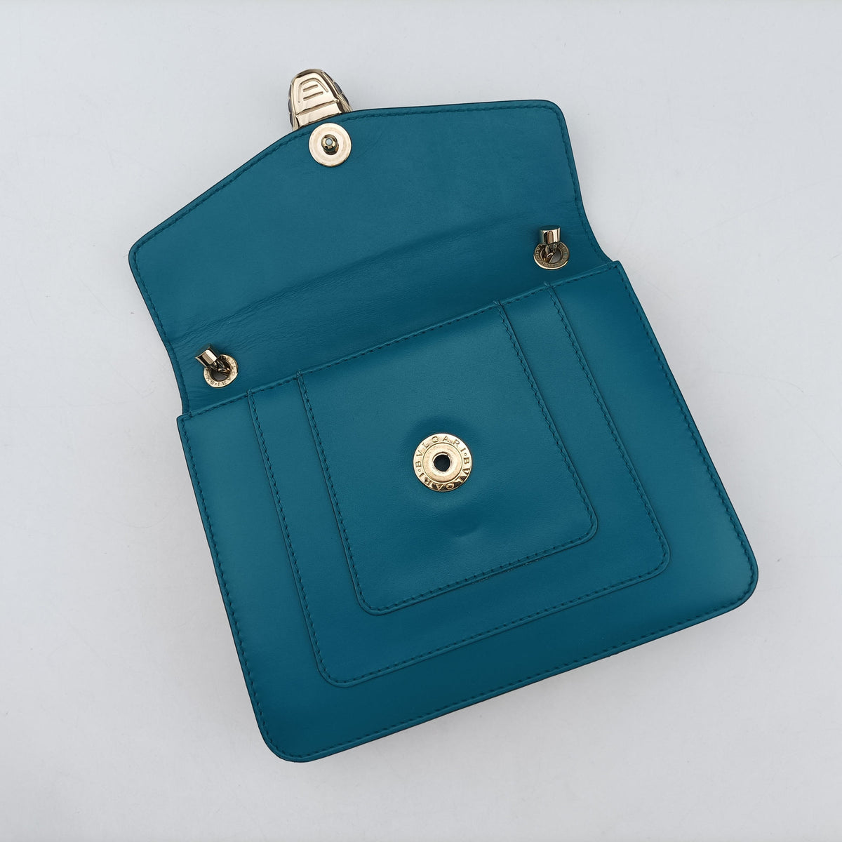 Vintage Bvlgari Serpenti Forever Blue leather  shoulderbag | stylenewstar