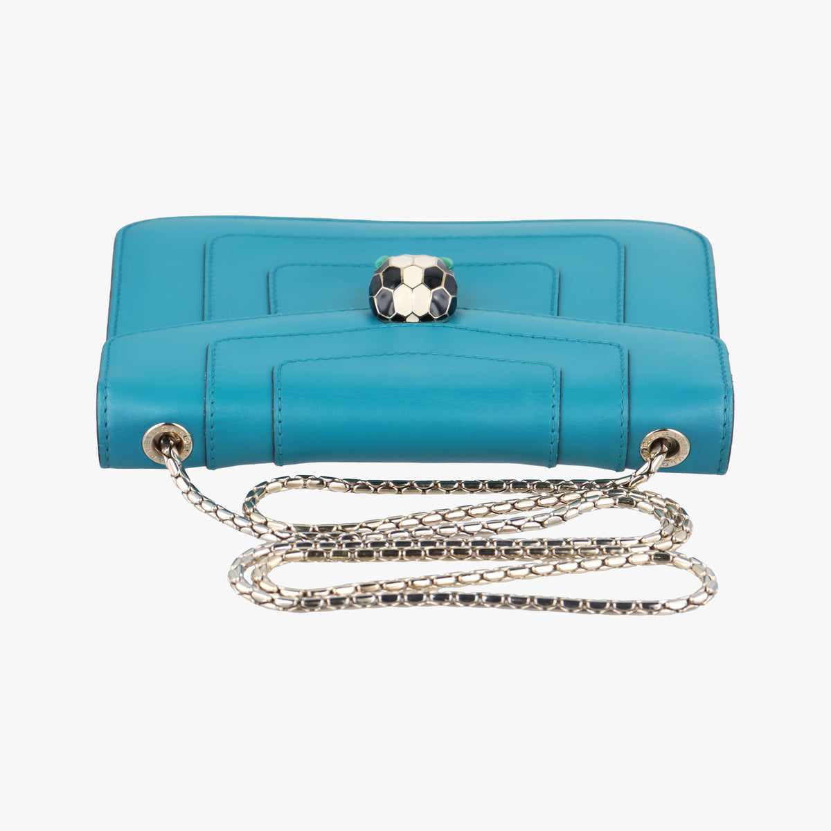 Vintage Bvlgari Serpenti Forever Blue leather  shoulderbag | stylenewstar