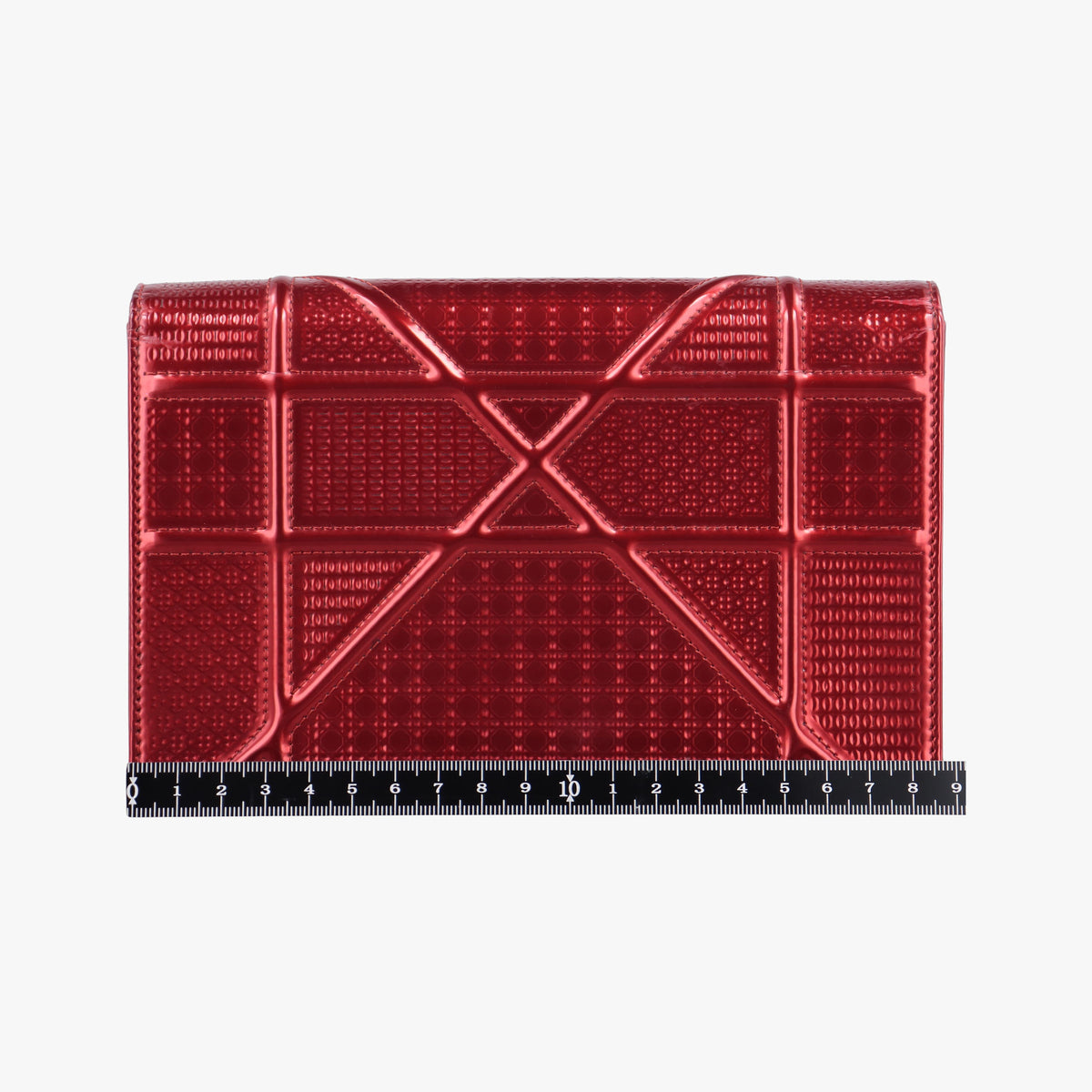 Pre-owned Christian Dior DIORAMA Red Enamel  shoulderbag | stylenewstar
