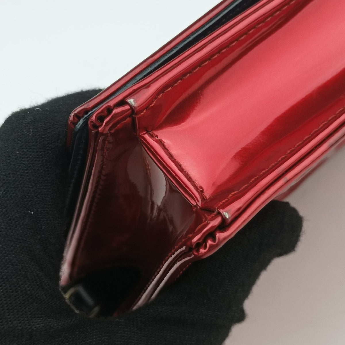 Pre-owned Christian Dior DIORAMA Red Enamel  shoulderbag | stylenewstar
