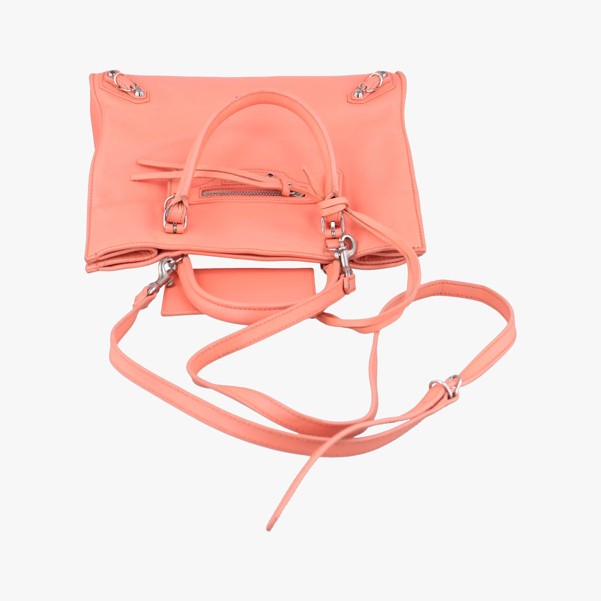 Pre-owned Balenciaga Papier A4 Orange Leather 370926 shoulderbag | stylenewstar