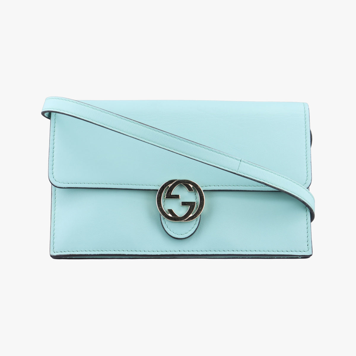 Secondhand Gucci Interlocking G Blue Leather 369664 shoulderbag | stylenewstar