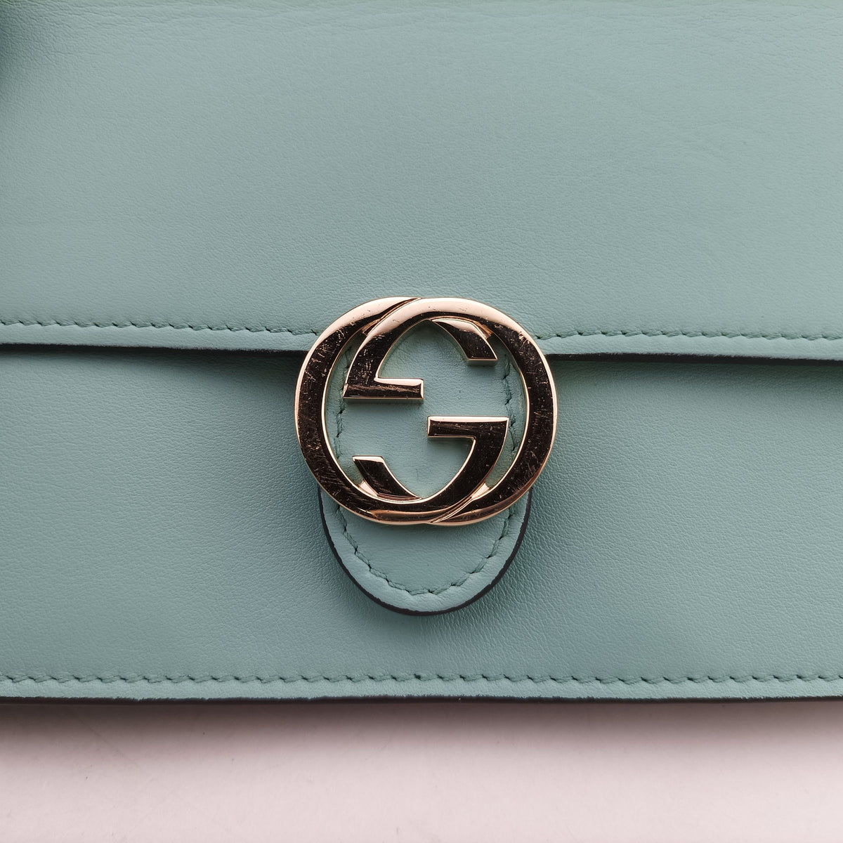 Secondhand Gucci Interlocking G Blue Leather 369664 shoulderbag | stylenewstar