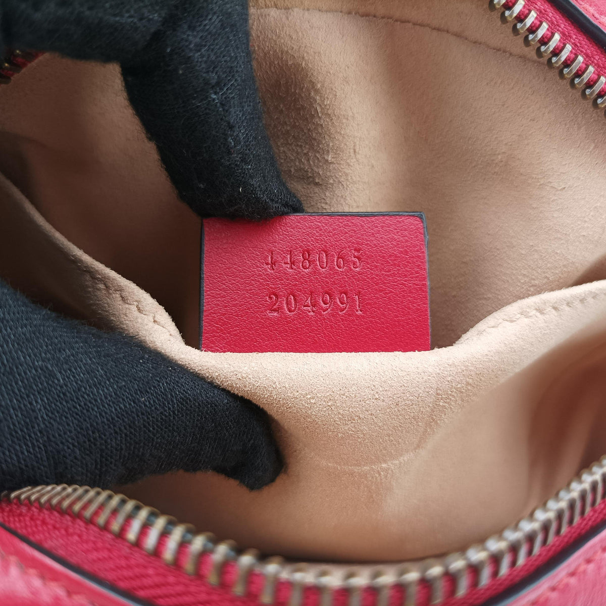 Pre-owned Gucci GG Marmont Red Leather 448065 shoulderbag | stylenewstar