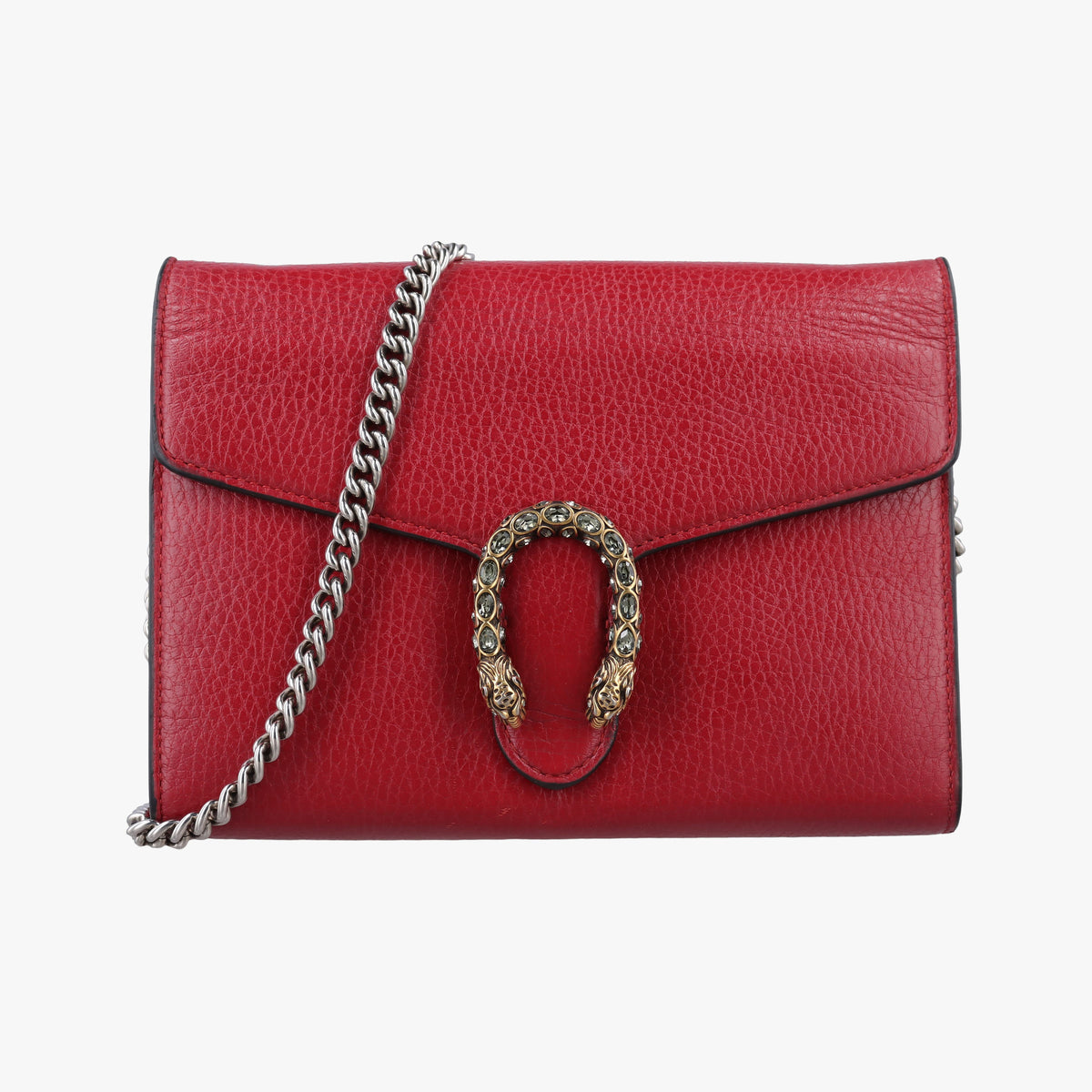 Pre-owned Gucci Dionysus Red Leather 401231 shoulderbag | stylenewstar