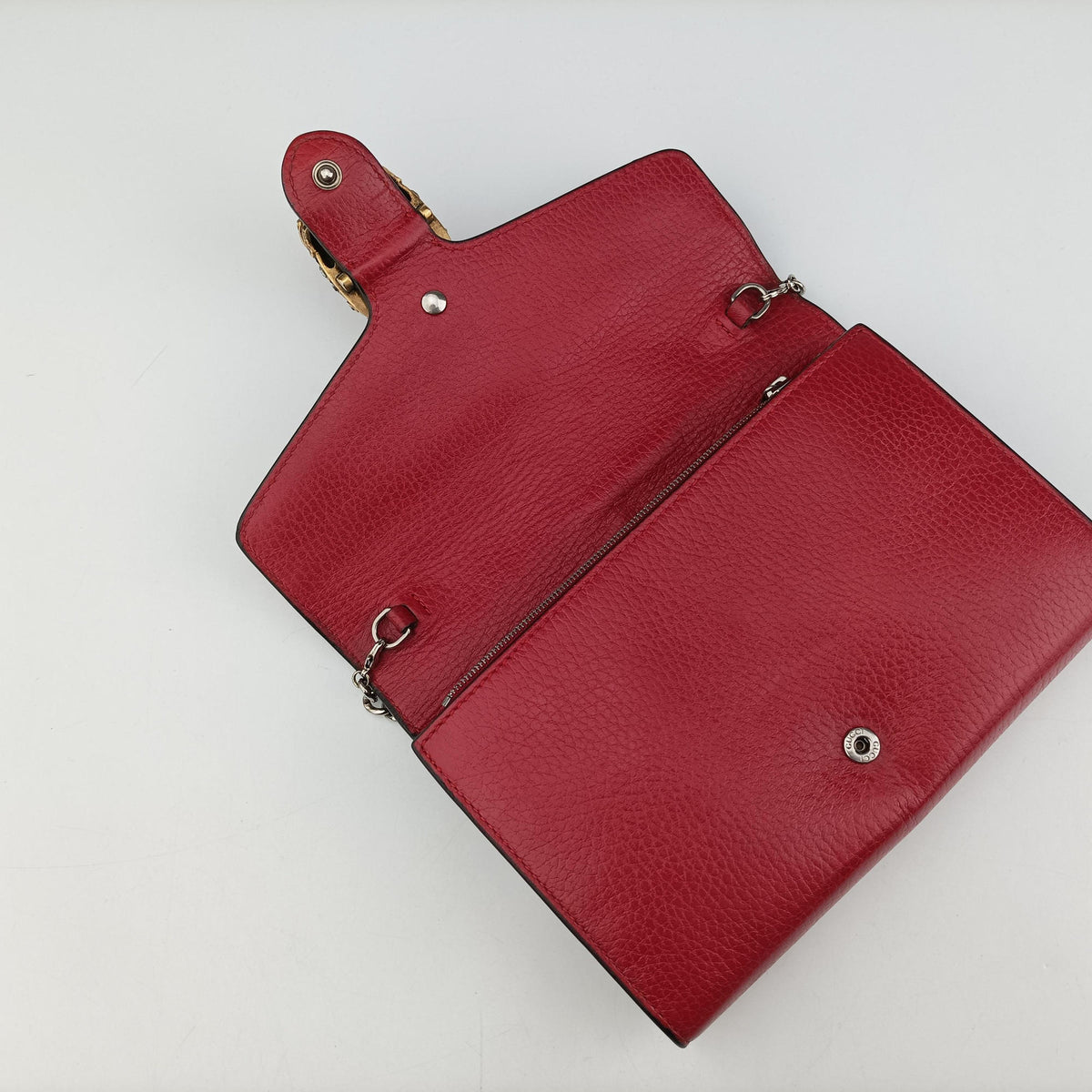 Pre-owned Gucci Dionysus Red Leather 401231 shoulderbag | stylenewstar