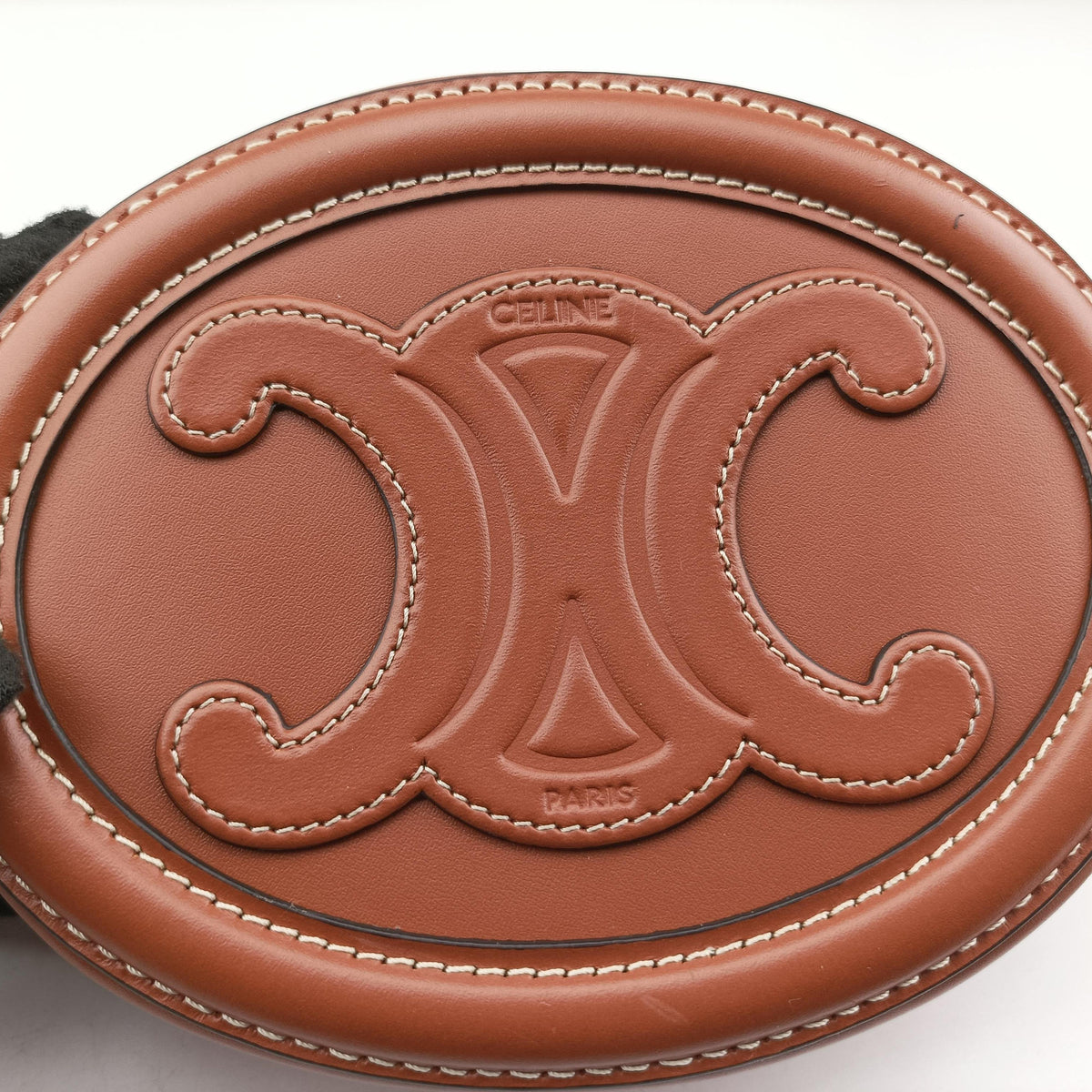 Pre-owned Celine Oval Purse Cuir Triomphe Brown Leather  shoulderbag | stylenewstar