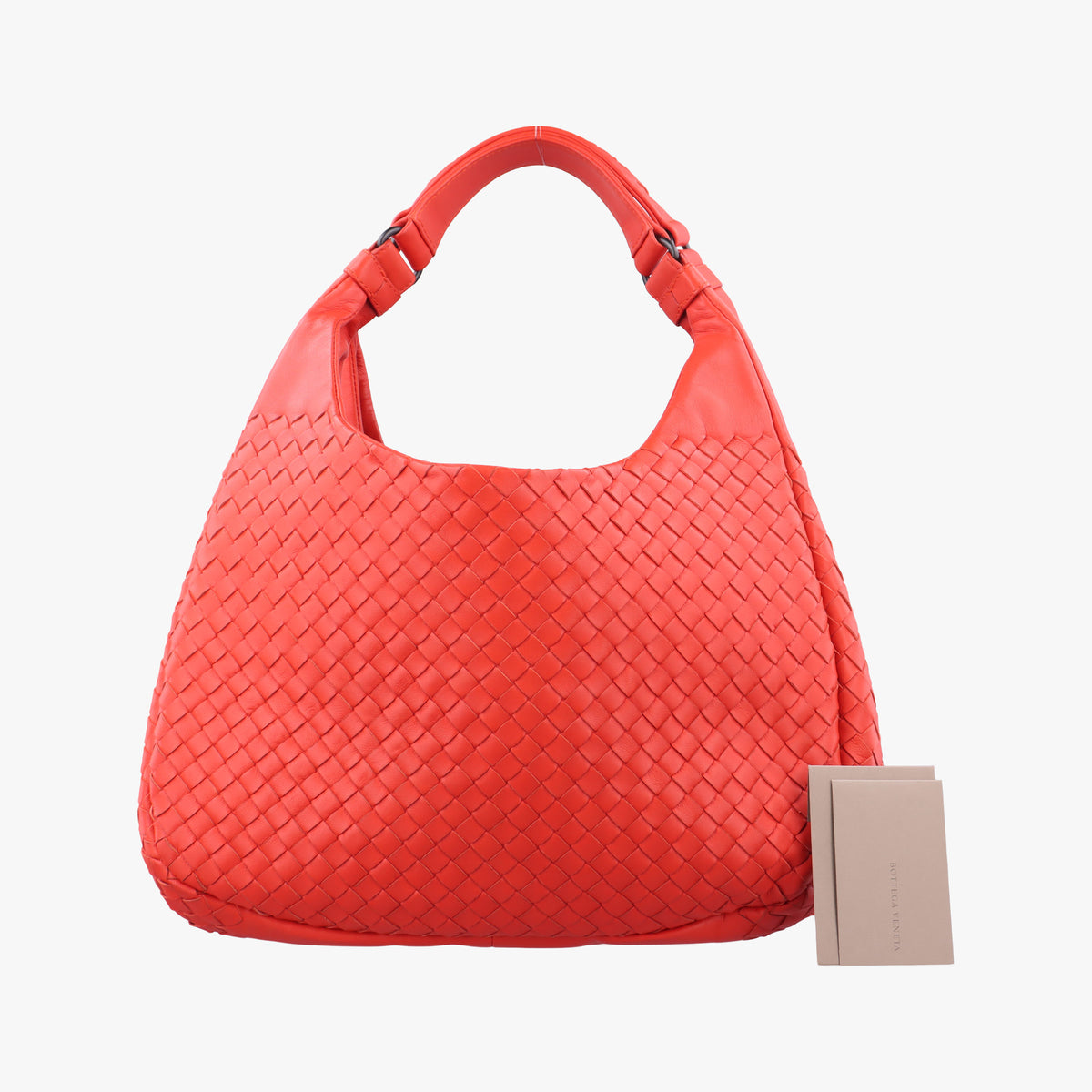 Pre-owned Bottega Veneta CAMPANA Intrecciato Orange lambskin  handbag | stylenewstar