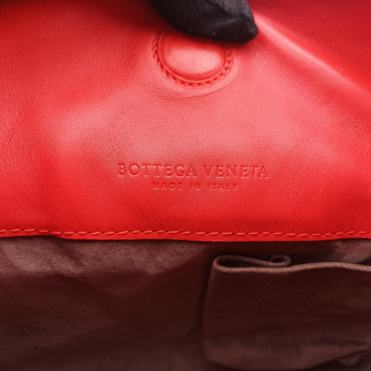 Pre-owned Bottega Veneta CAMPANA Intrecciato Orange lambskin  handbag | stylenewstar