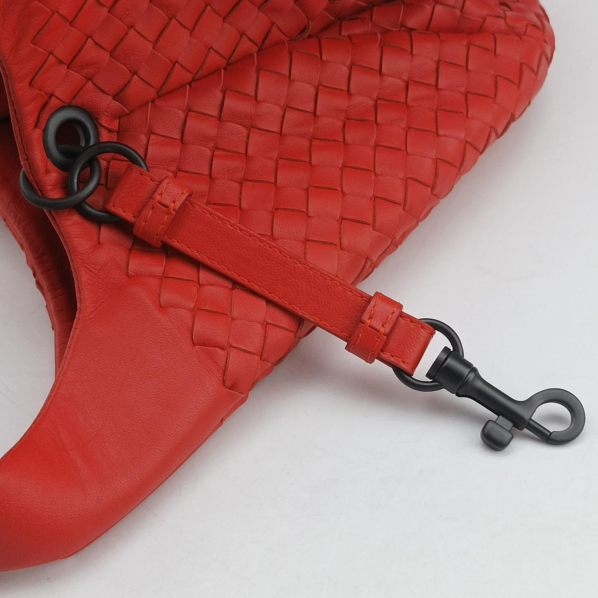 Pre-owned Bottega Veneta CAMPANA Intrecciato Orange lambskin  handbag | stylenewstar