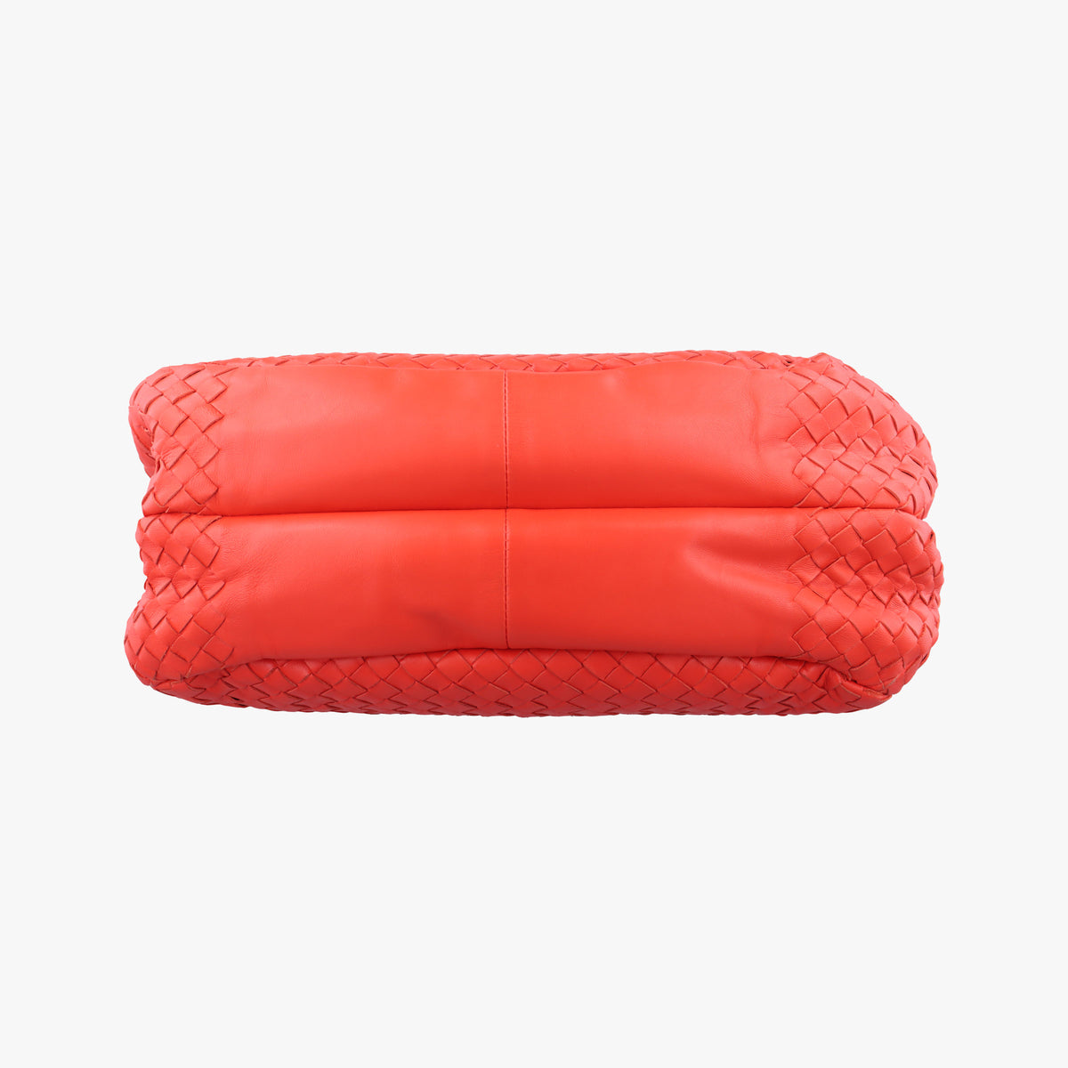 Pre-owned Bottega Veneta CAMPANA Intrecciato Orange lambskin  handbag | stylenewstar