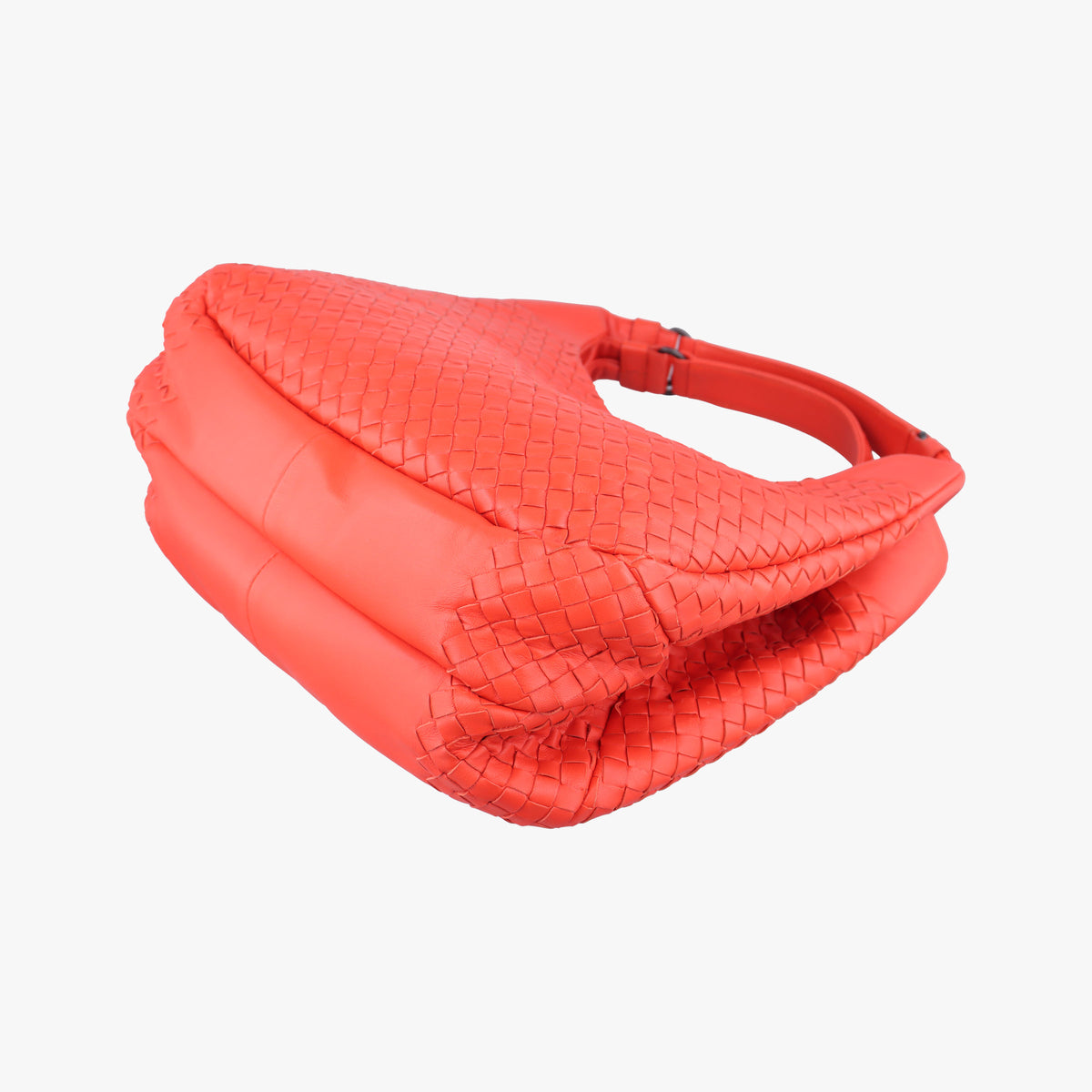 Pre-owned Bottega Veneta CAMPANA Intrecciato Orange lambskin  handbag | stylenewstar