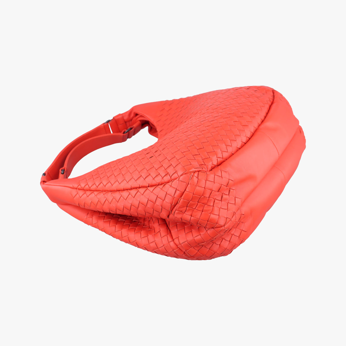 Pre-owned Bottega Veneta CAMPANA Intrecciato Orange lambskin  handbag | stylenewstar