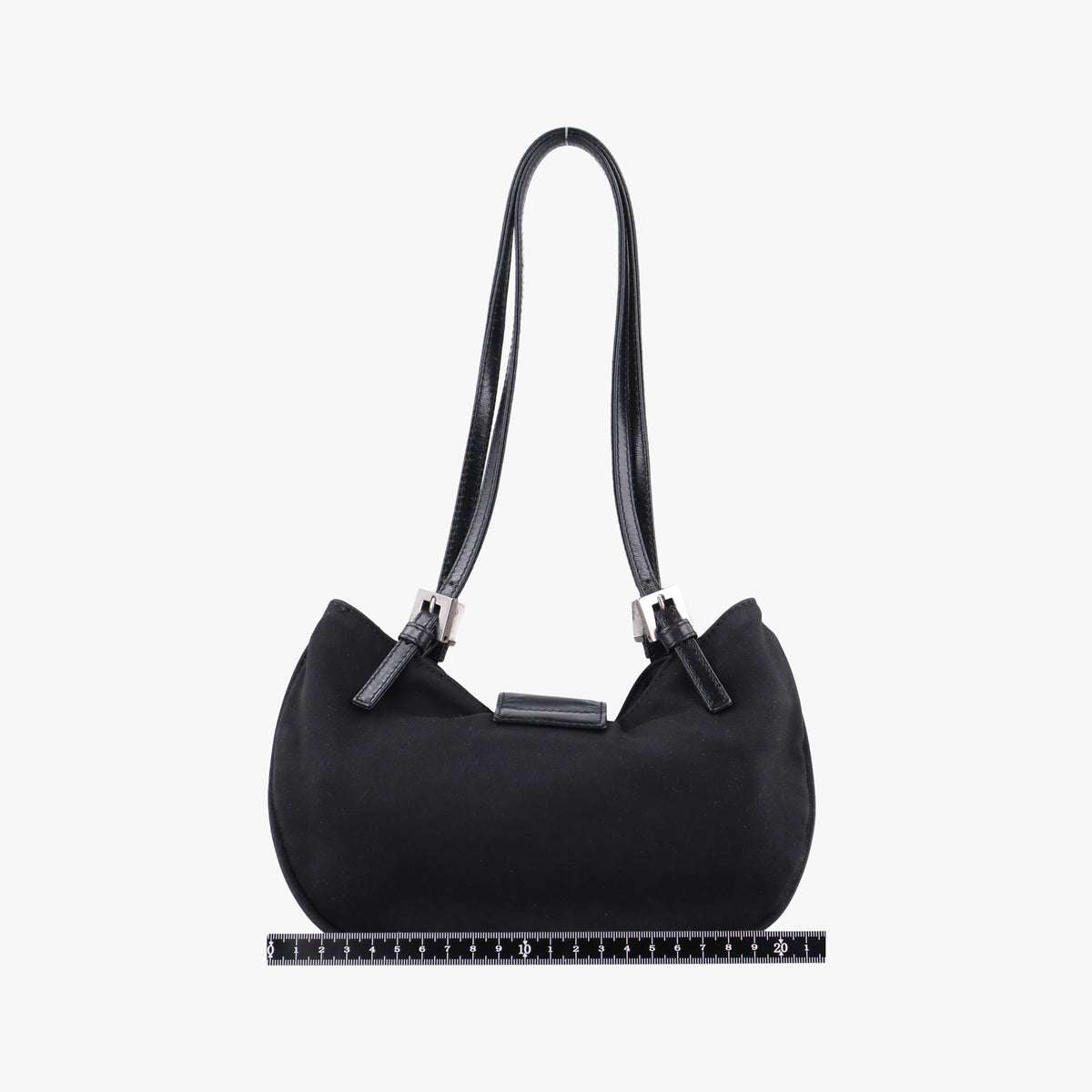 Vintage Fendi croissants Black cloth 26724 shoulderbag | stylenewstar
