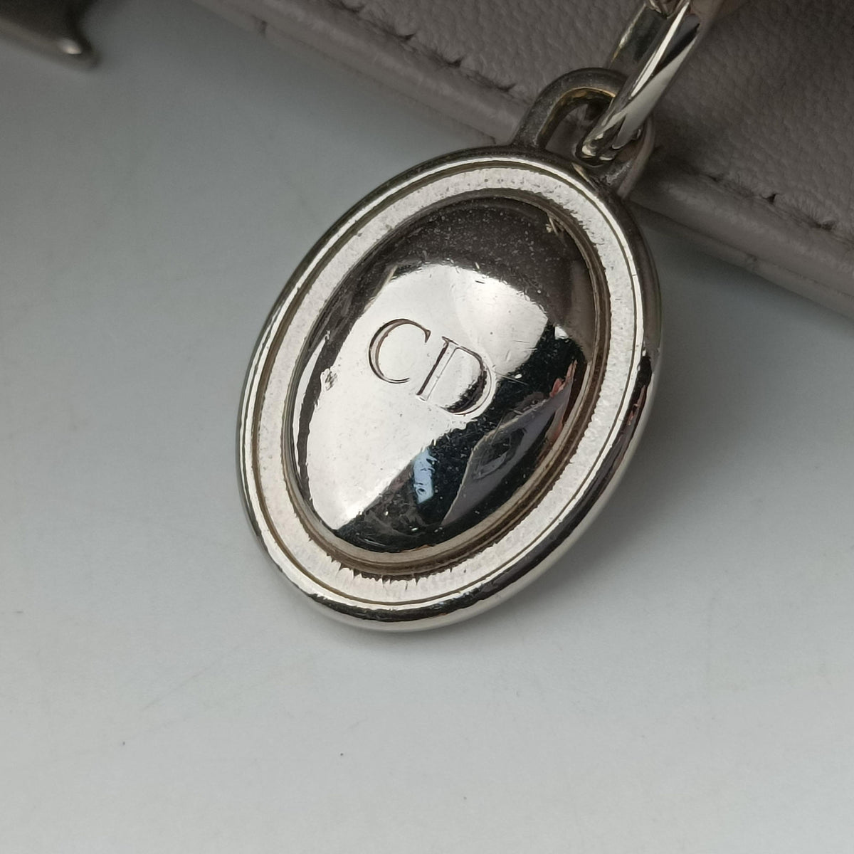 Vintage Christian Dior Lady Dior Grey lambskin  handbag | stylenewstar