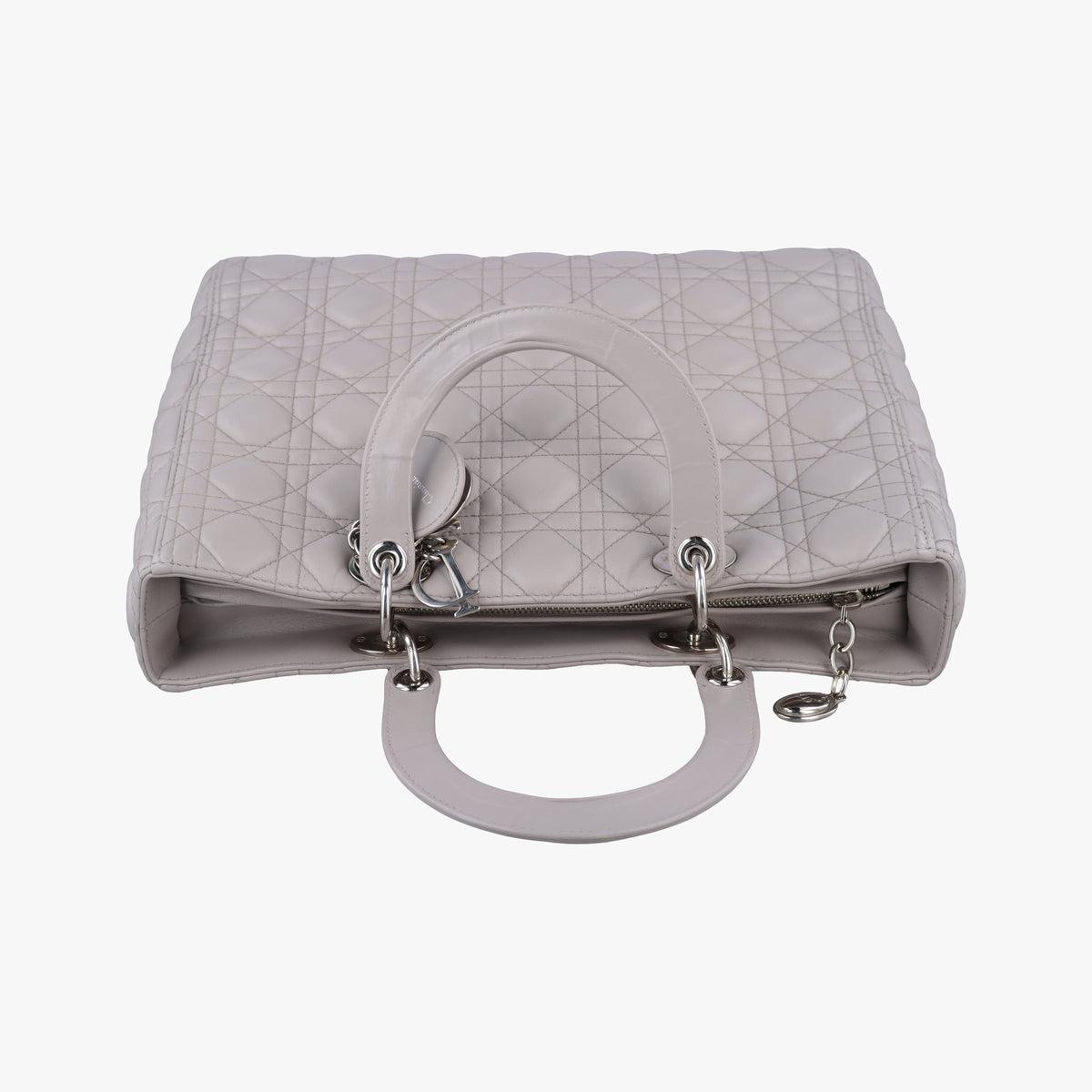 Vintage Christian Dior Lady Dior Grey lambskin  handbag | stylenewstar