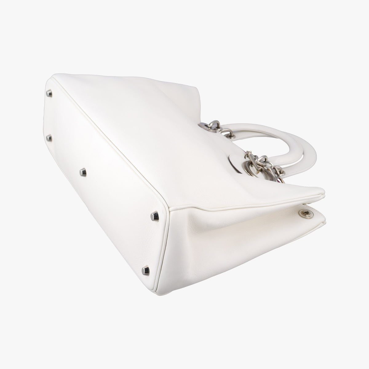 Vintage Christian Dior Diorissimo White Leather  shoulderbag | stylenewstar