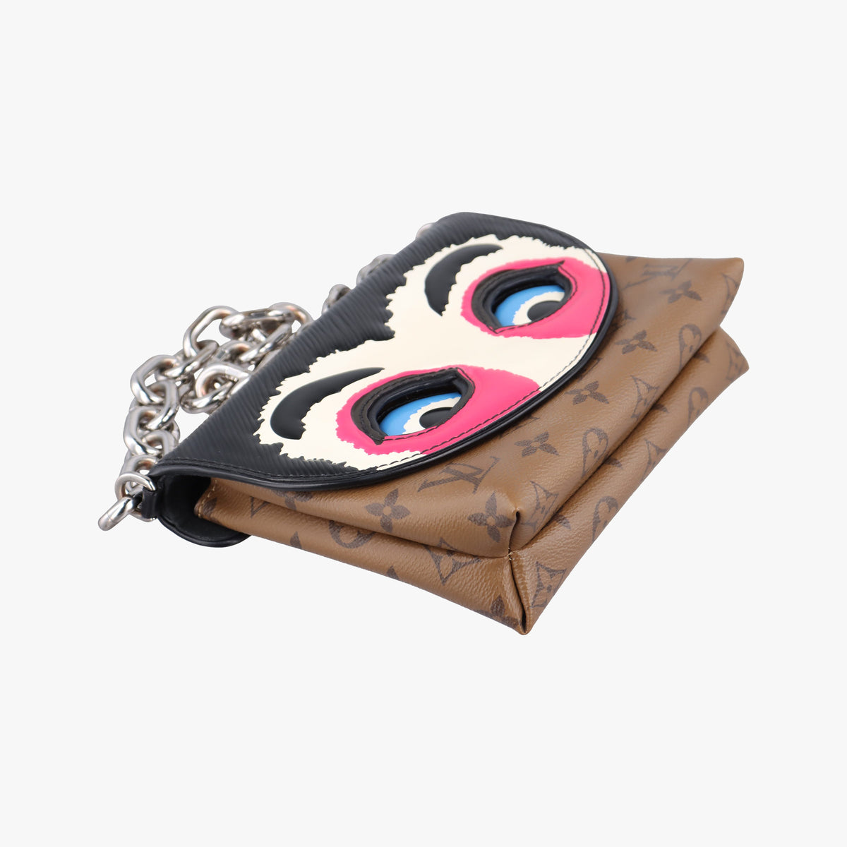 Secondhand Louis Vuitton Pochette Kabuki Mask Brown×MARRON×FUCHSIA Monogram Reverse×Epi M43495 shoulderbag | stylenewstar