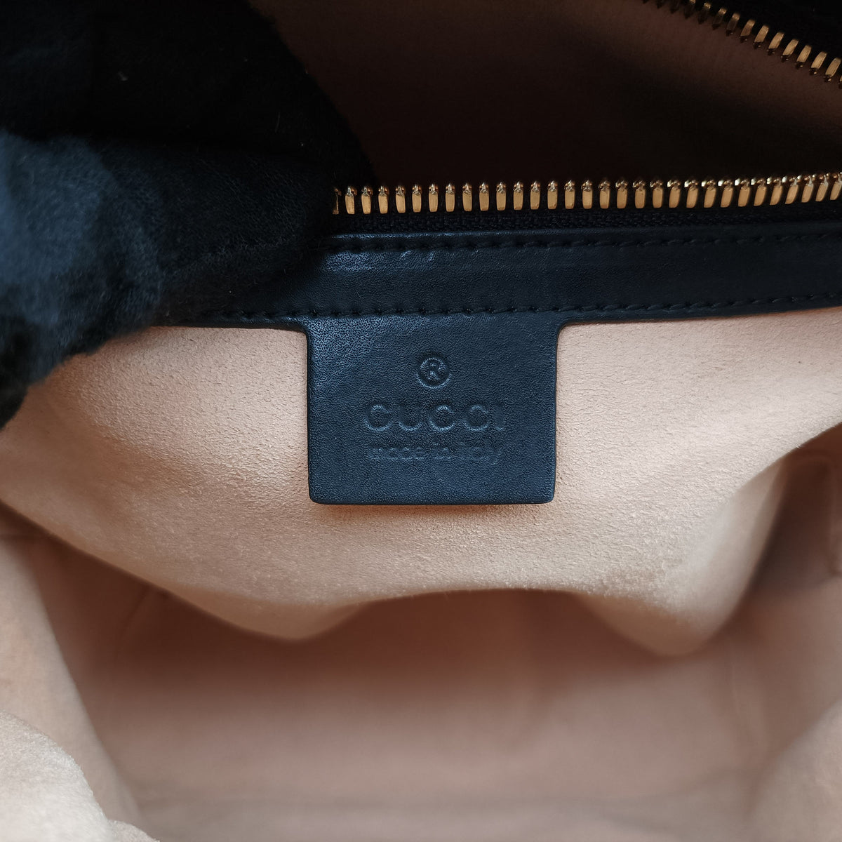 Pre-owned Gucci Bee GG Supreme beige×black PVC coated canvas×leather 427042 backpack/rucksack | stylenewstar