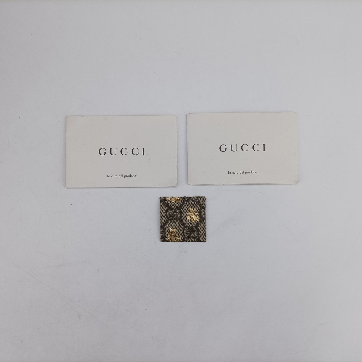 Pre-owned Gucci Bee GG Supreme beige×black PVC coated canvas×leather 427042 backpack/rucksack | stylenewstar
