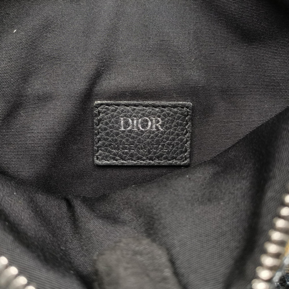 Secondhand Christian Dior saddle Navy Jacquard×Leather  crossbodybag | stylenewstar