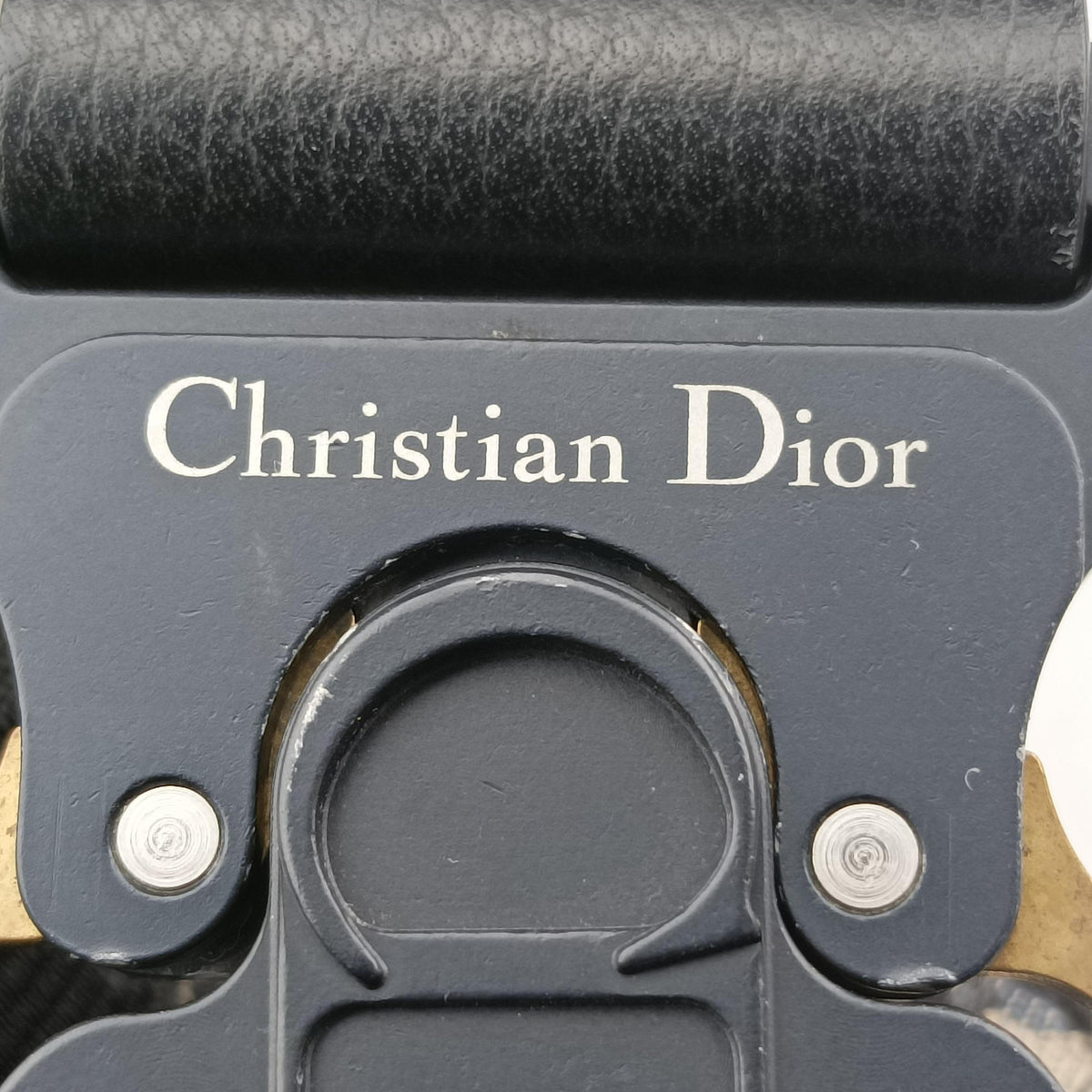 Secondhand Christian Dior saddle Navy Jacquard×Leather  crossbodybag | stylenewstar