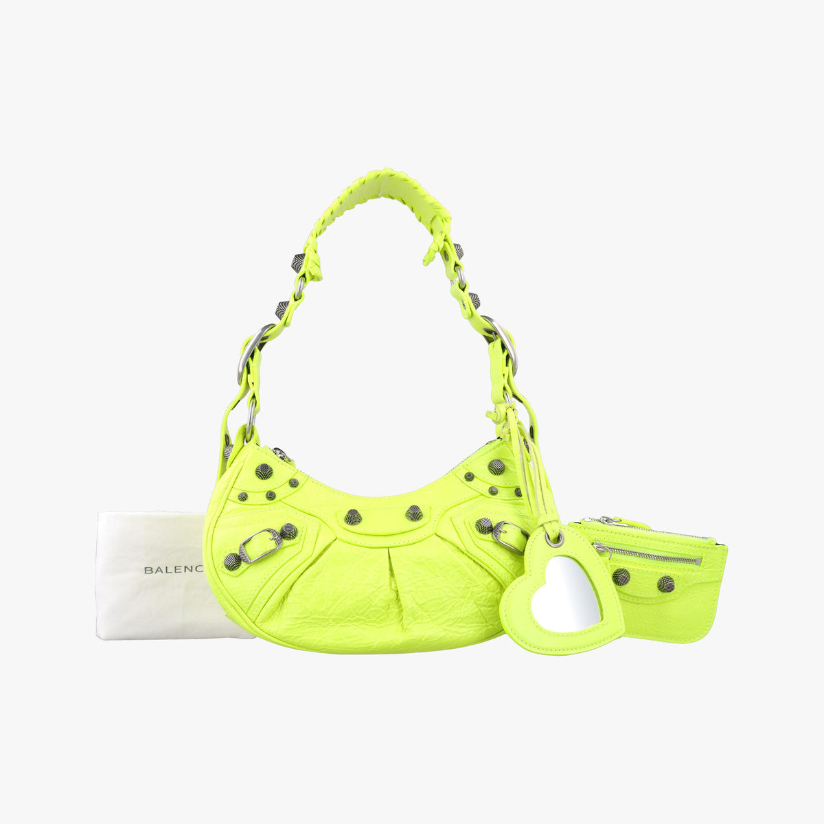 Pre-owned Balenciaga Le Cagole Green lambskin  shoulderbag | stylenewstar