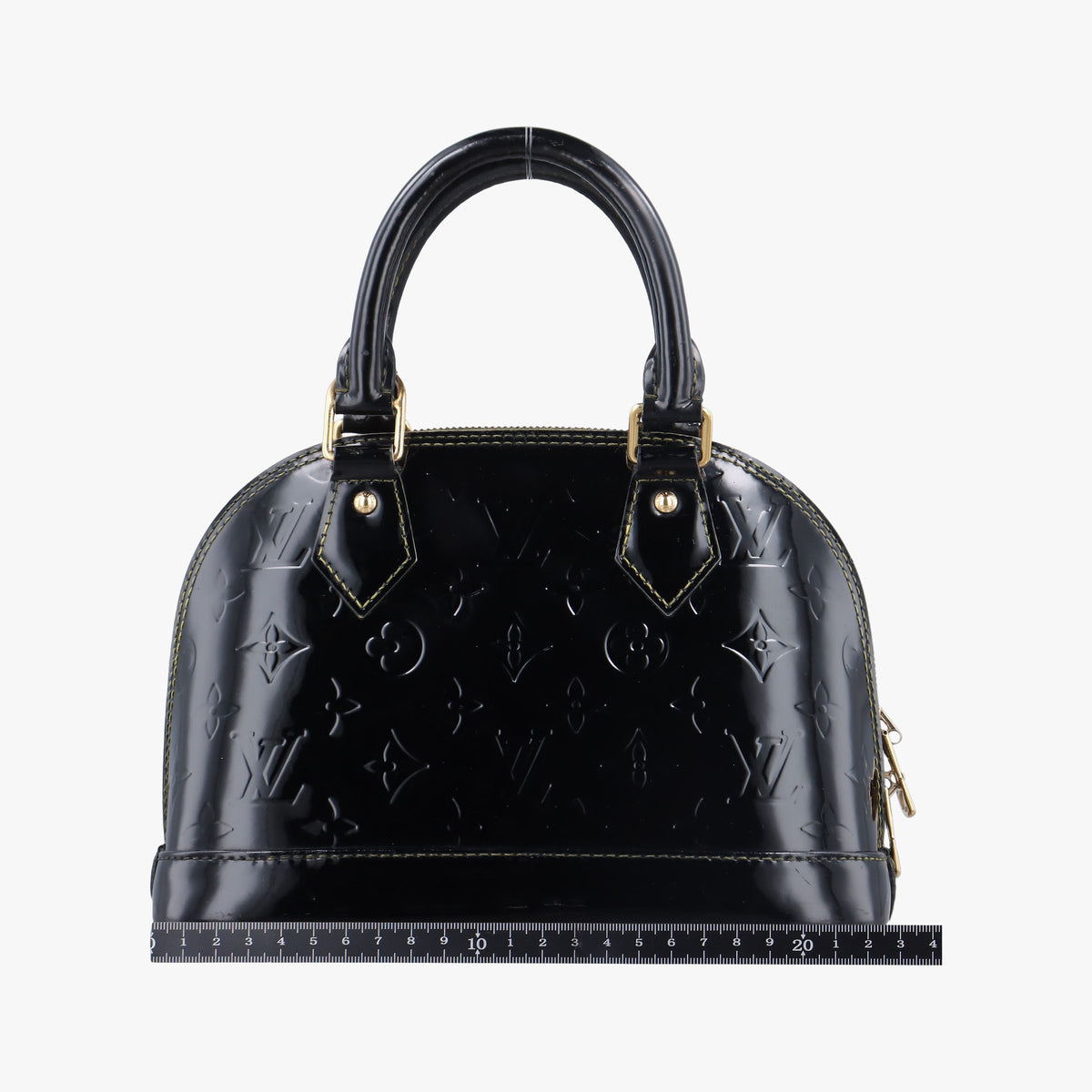 Pre-owned Louis Vuitton Alma BB Black Vernis  handbag | stylenewstar