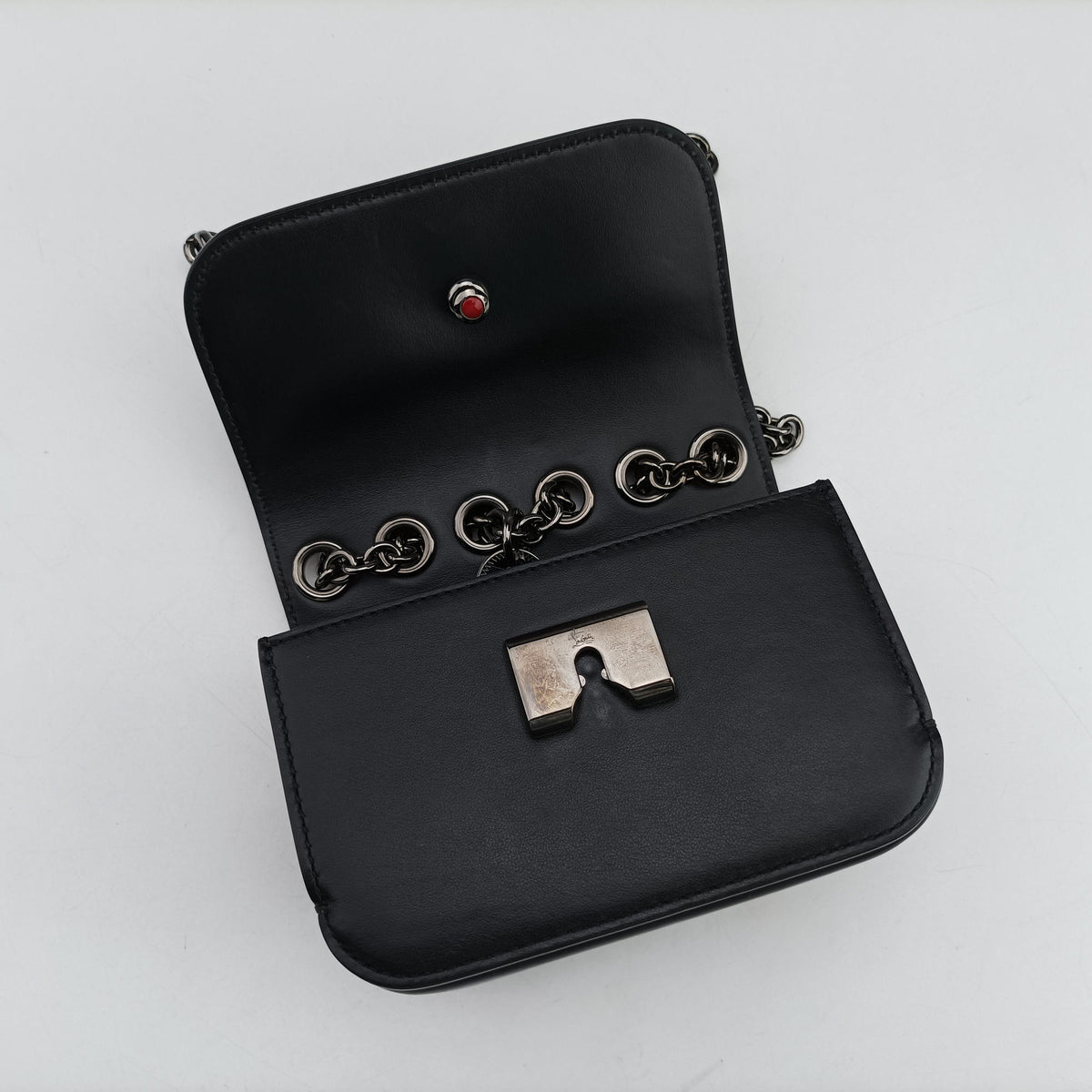 Vintage Christian Louboutin Night Tudor Spikes Small Sweet Charity Black Leather  shoulderbag | stylenewstar