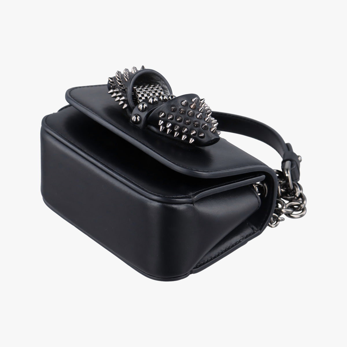 Vintage Christian Louboutin Night Tudor Spikes Small Sweet Charity Black Leather  shoulderbag | stylenewstar