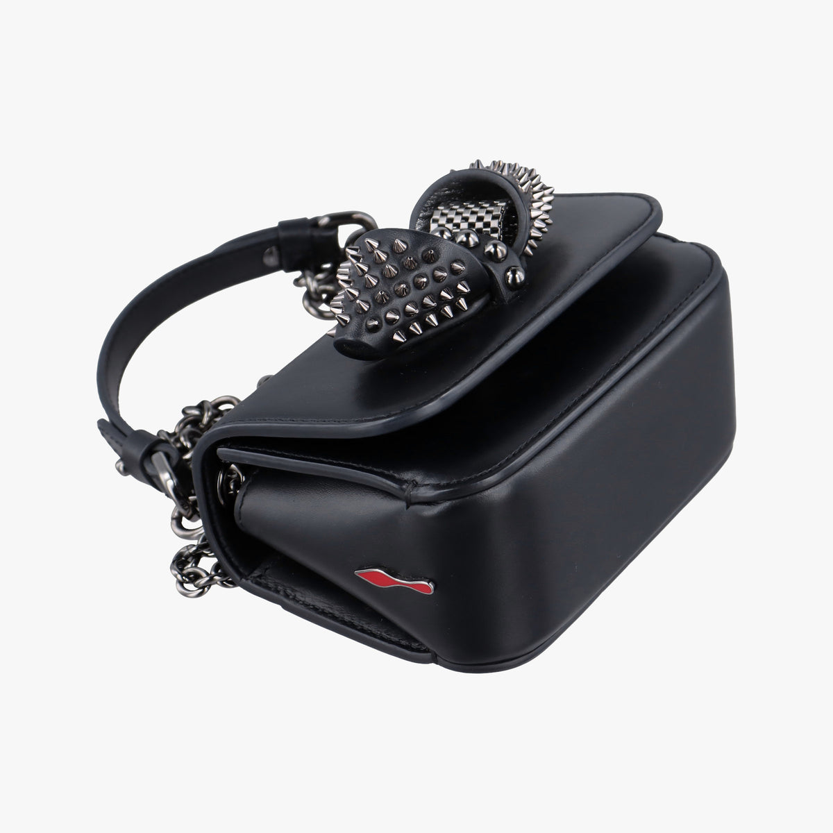 Vintage Christian Louboutin Night Tudor Spikes Small Sweet Charity Black Leather  shoulderbag | stylenewstar