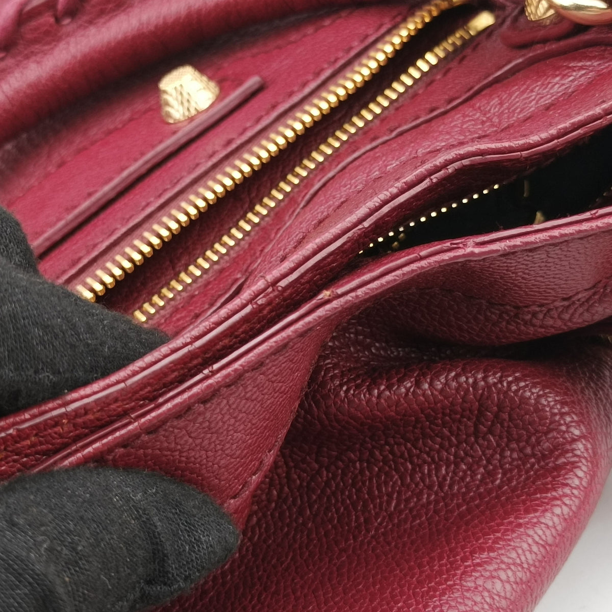 Pre-owned Balenciaga The First Burgundy lambskin  shoulderbag | stylenewstar